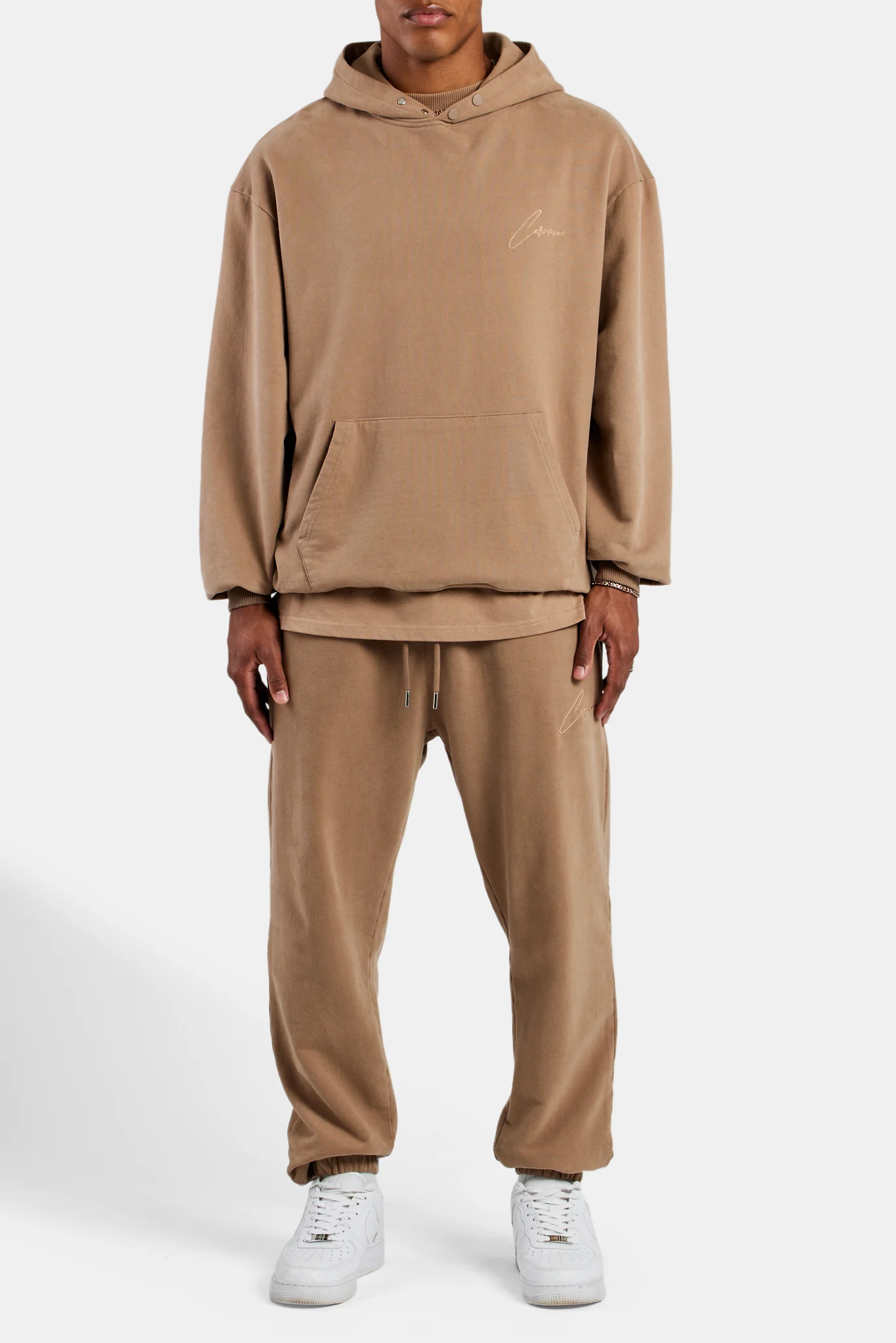 Cernucci Font Hoodie - Coffee - Image 2