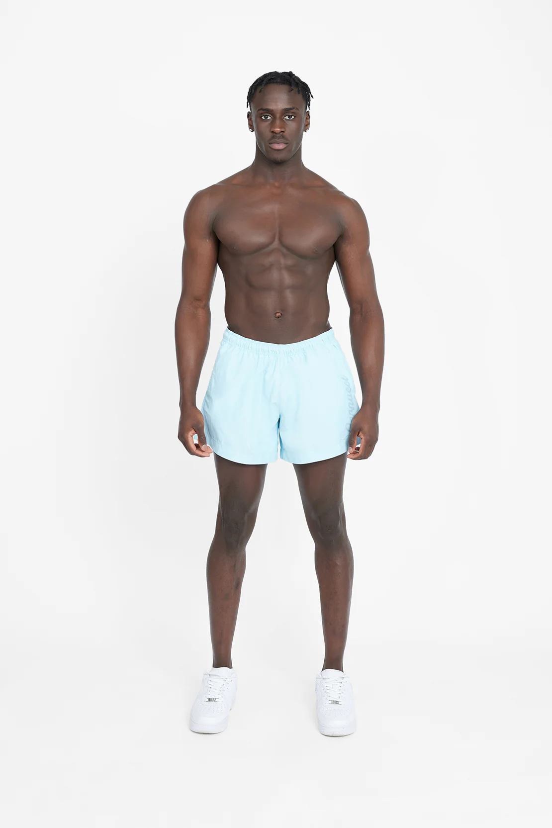 Cernucci Logo Swim Shorts - Baby Blue - Image 5