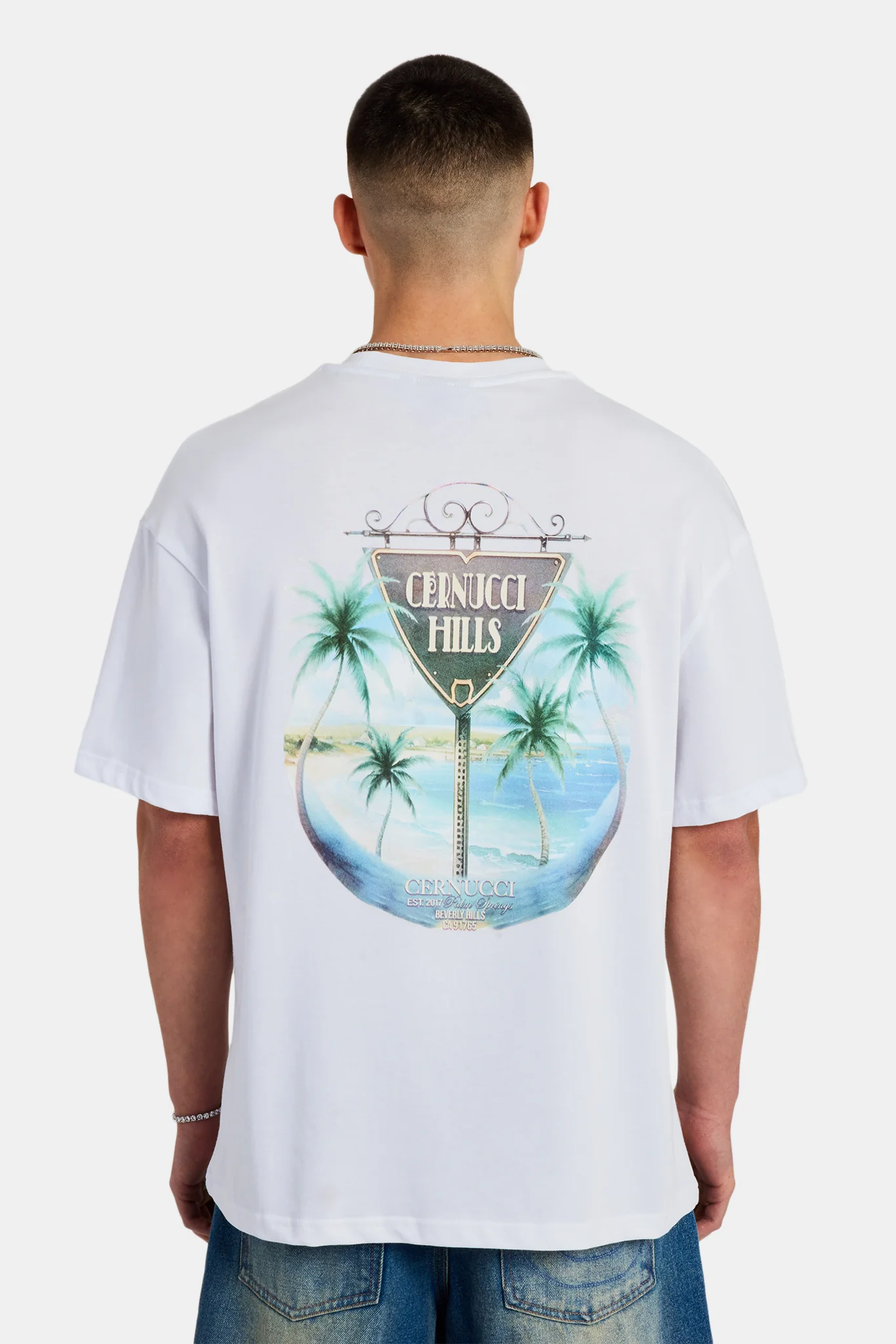 Cernucci Hill Oversized T-Shirt - White - Image 4