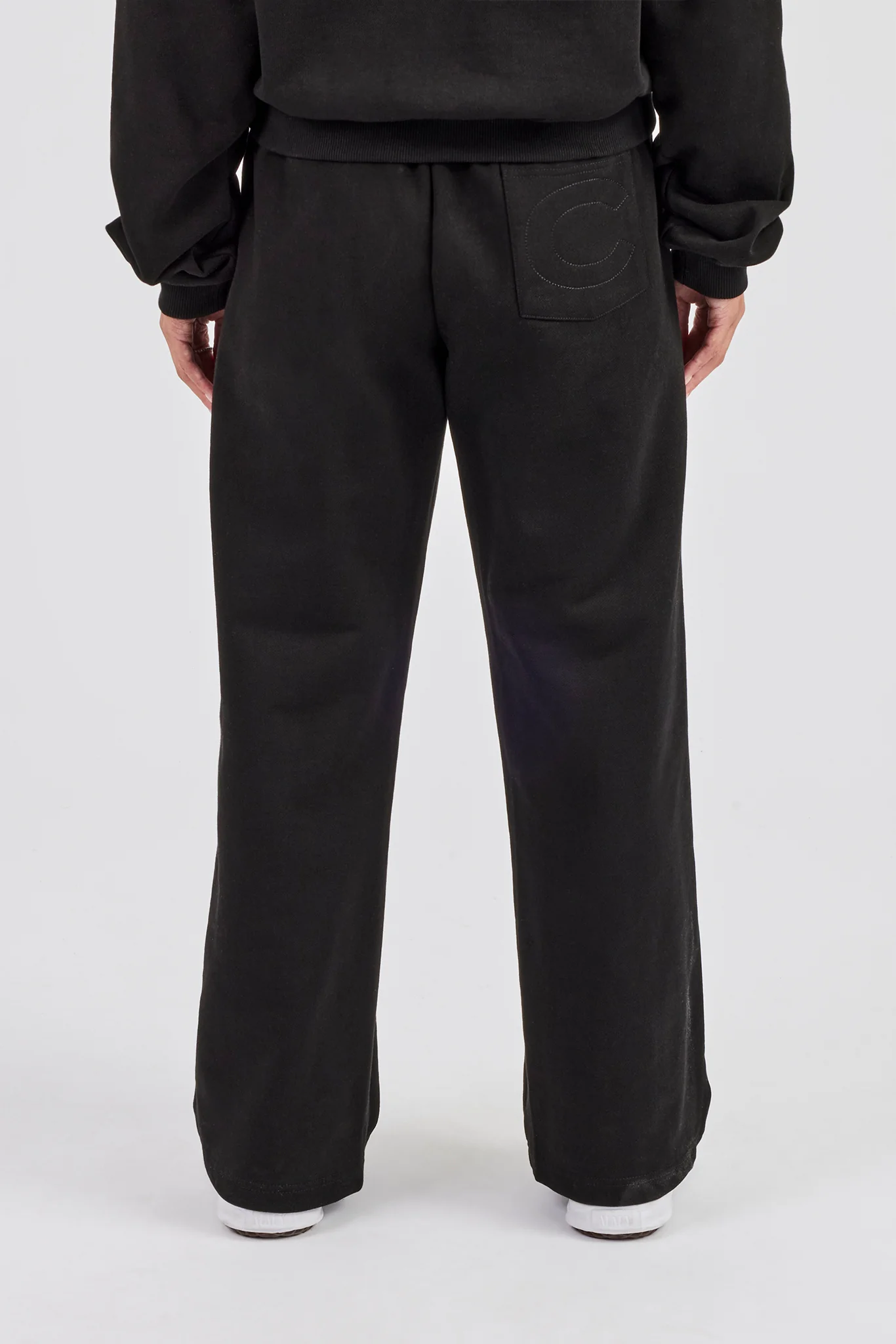 Cernucci Bubble Boxy Hoodie & Wide Leg Jogger - Black - Image 5