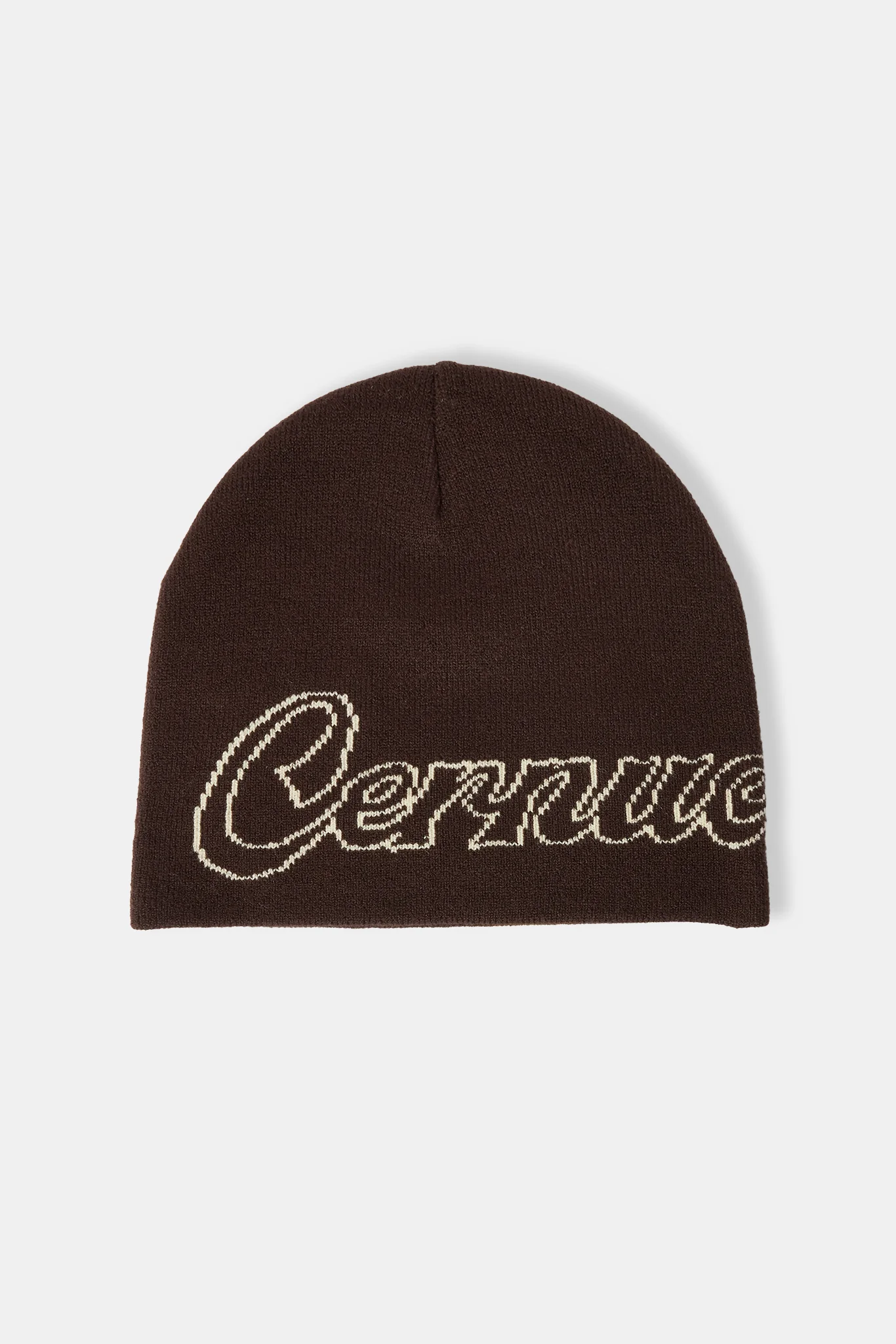Cernucci Intarsia Beanie Hat - Chocolate - Image 2