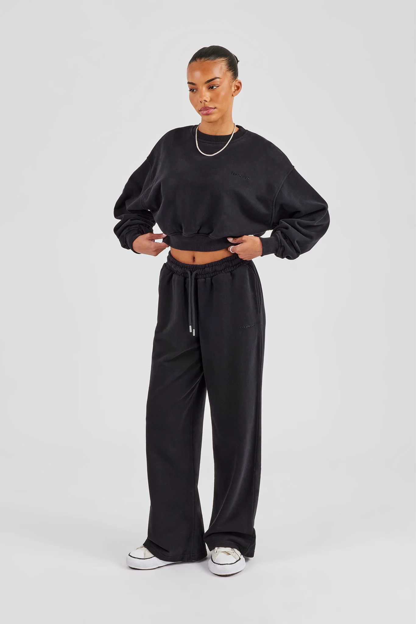 Cernucci Limited Sweatshirt & Wide Leg Jogger - Black - Image 5