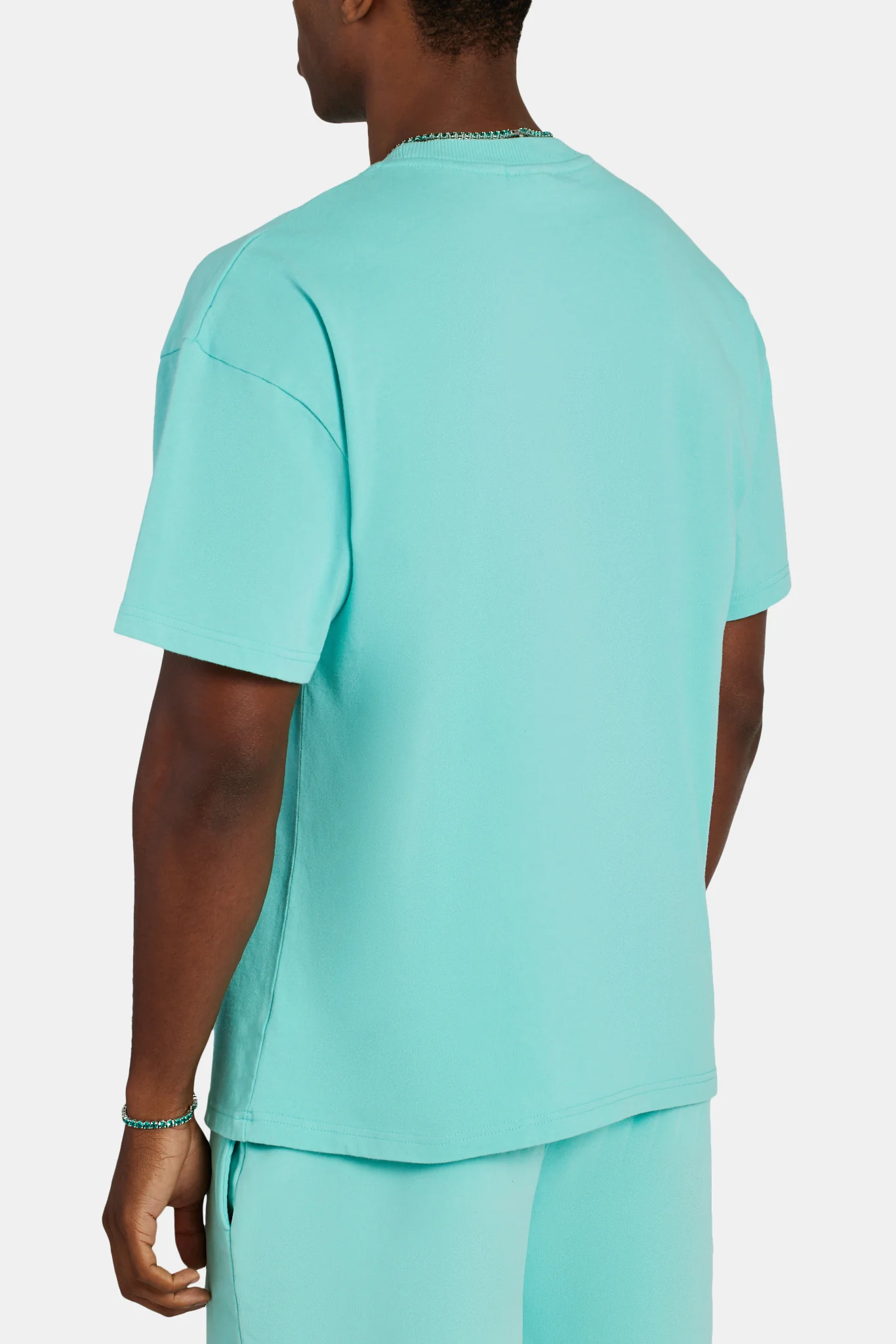 Cernucci Mens Puff Print T-Shirt - Aqua - Image 2