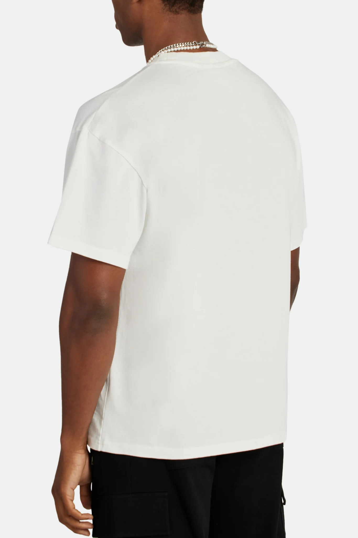 Boxy Cernucci Logo Puff Print T-Shirt - Ecru - Image 3