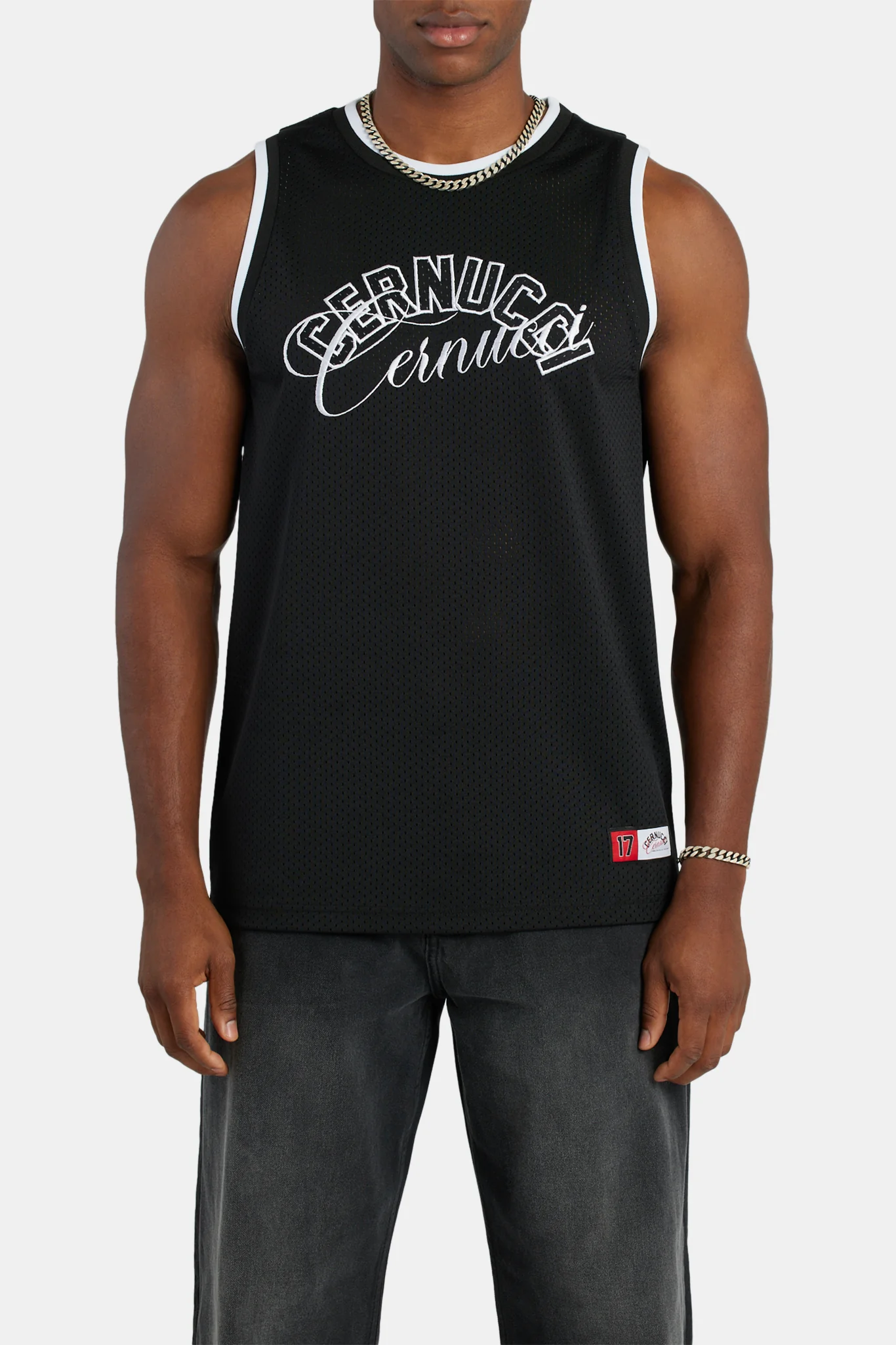 Cernucci Mesh Basketball Vest - Black - Image 2