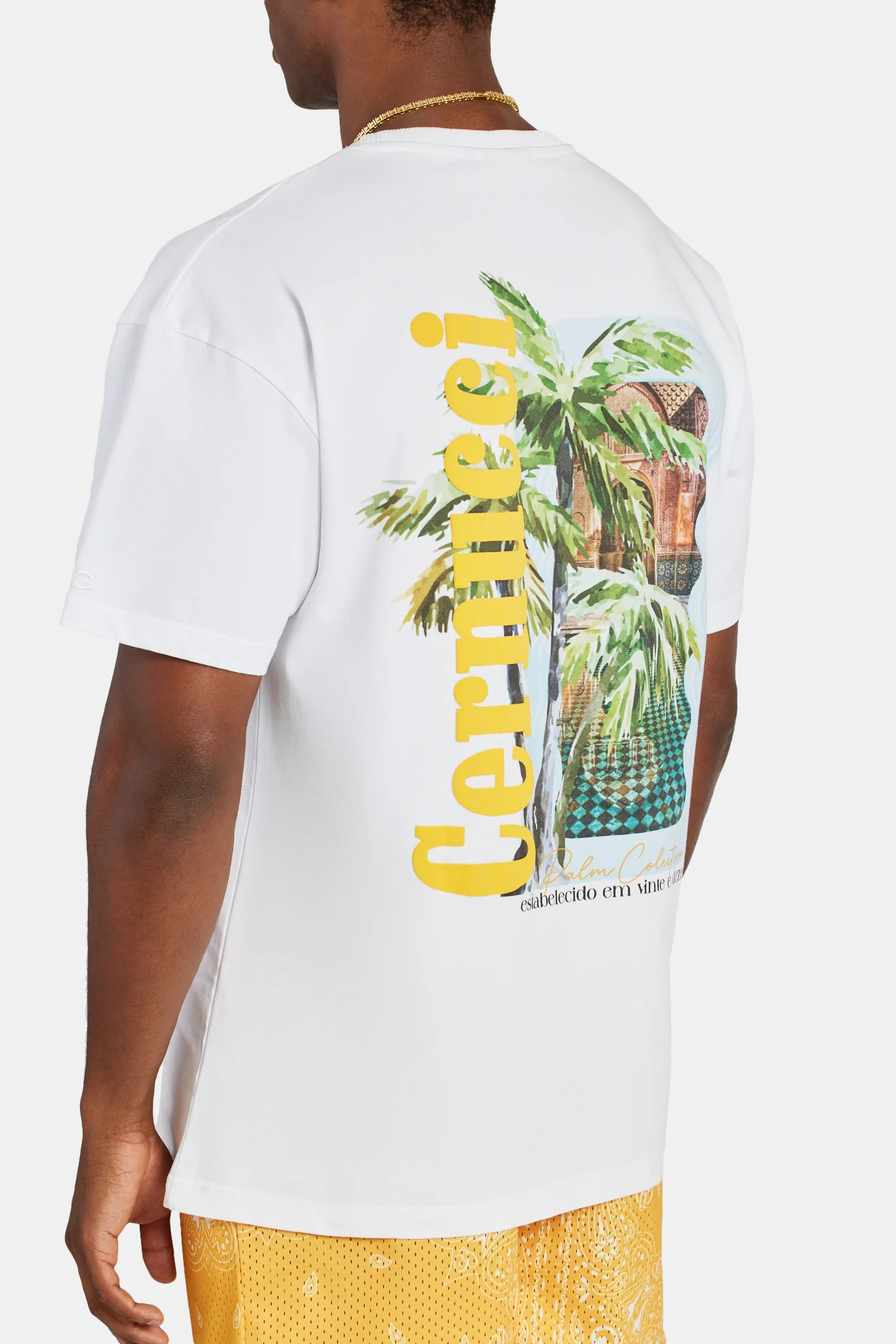 Cernucci Palm Collection Graphic T-Shirt - White - Image 3