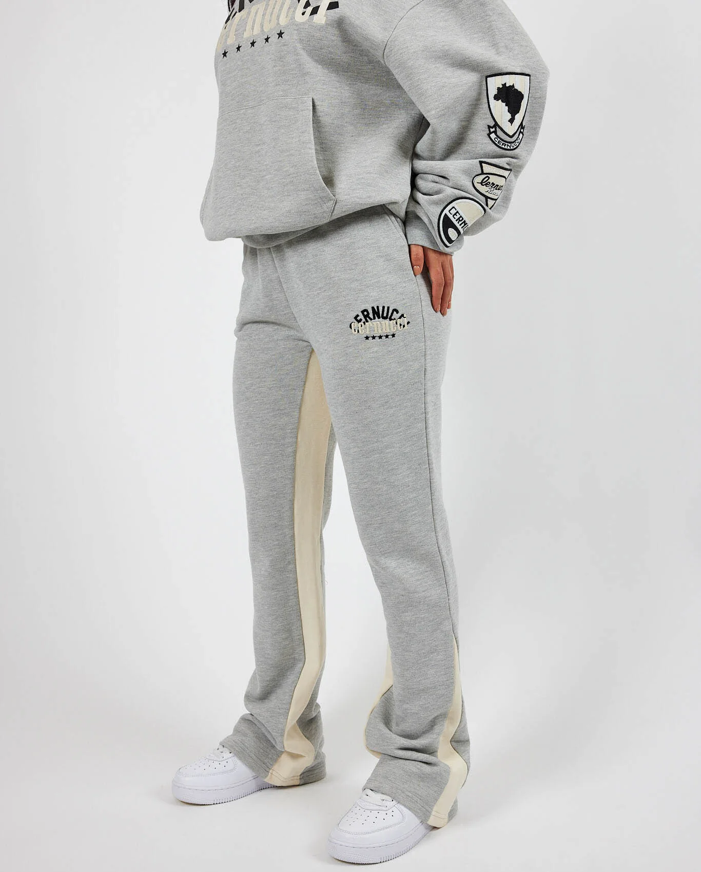 Cernucci Panelled Jogger - Grey Marl - Image 2