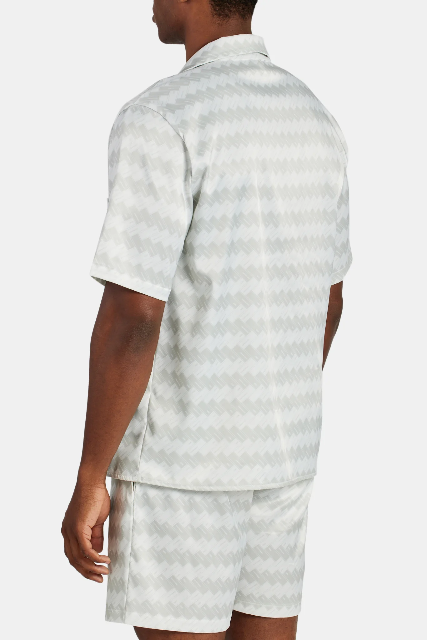Cernucci Repeat Printed Satin Shirt - Ecru - Image 4