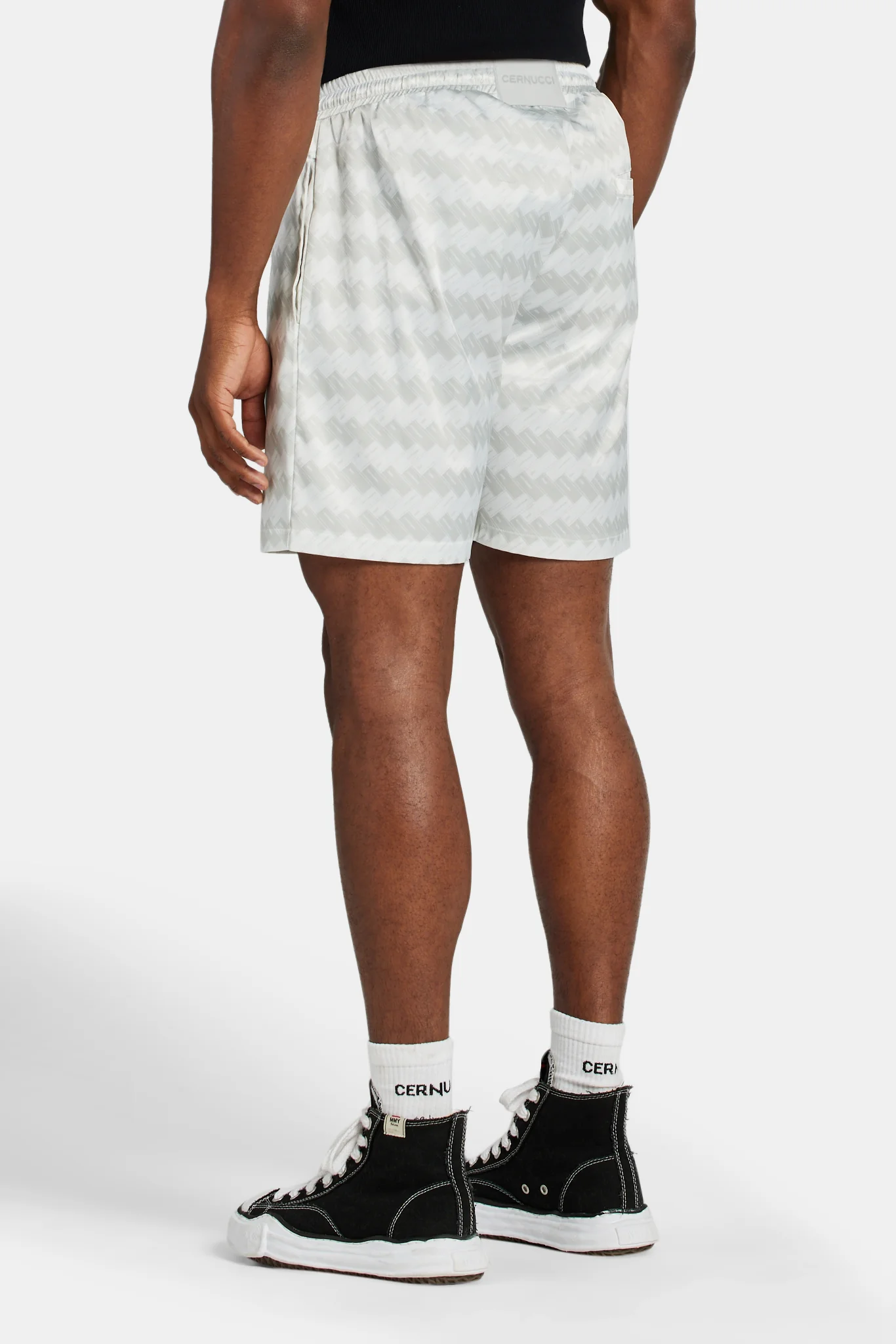 Cernucci Repeat Printed Satin Short - Ecru - Image 5