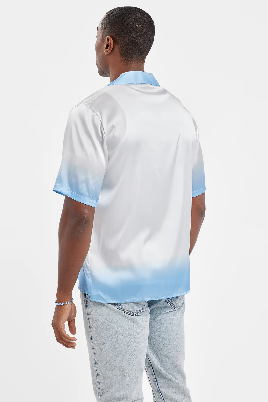 Cernucci Satin Ombre Shirt - Ecru - Image 3