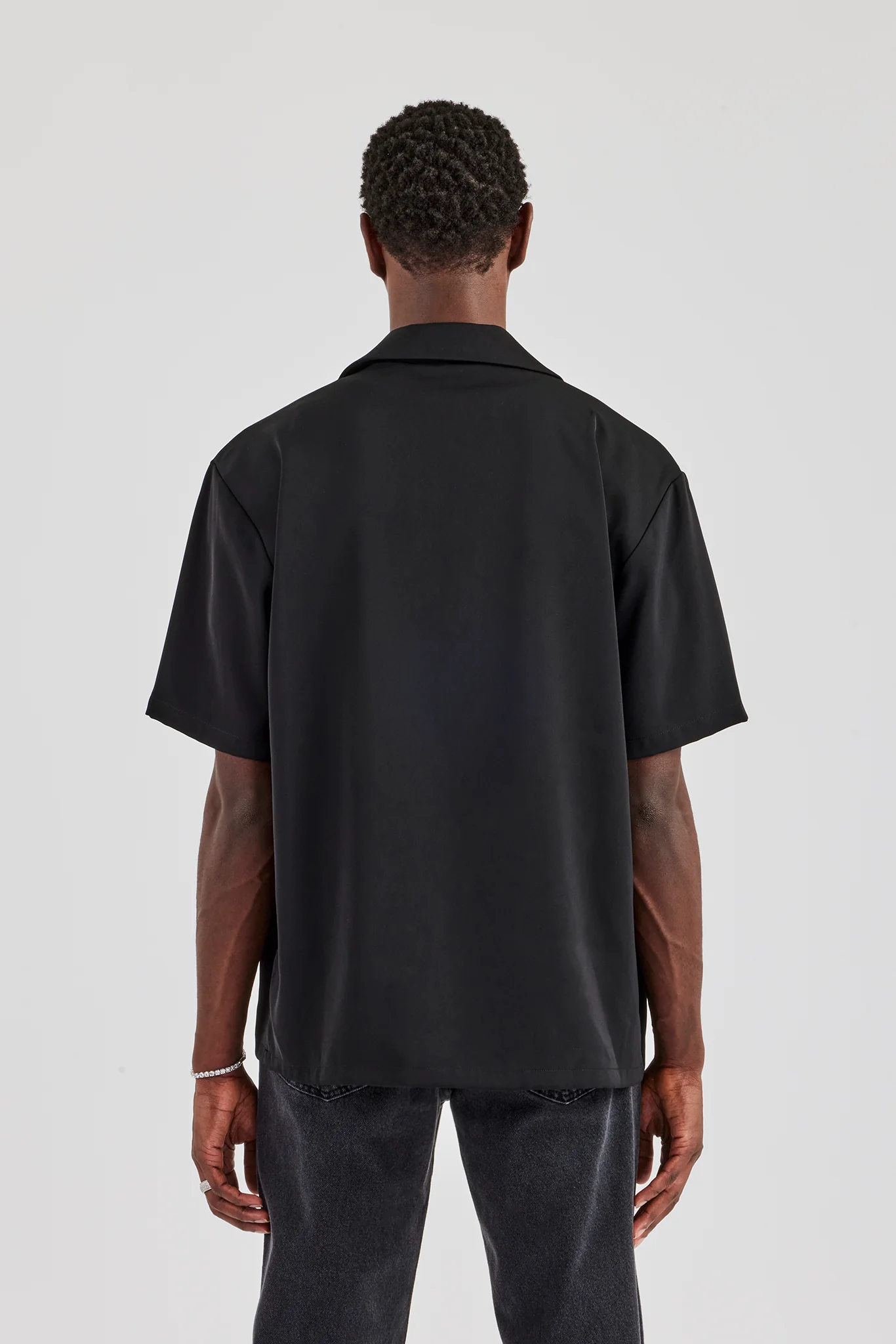 Cernucci Script Button Front Shirt - Black - Image 3