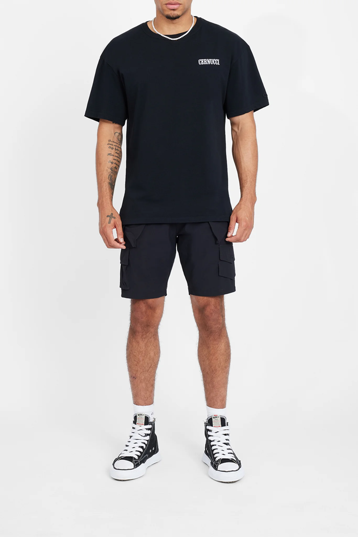 Cernucci Stamp Graphic T-Shirt - Black - Image 3