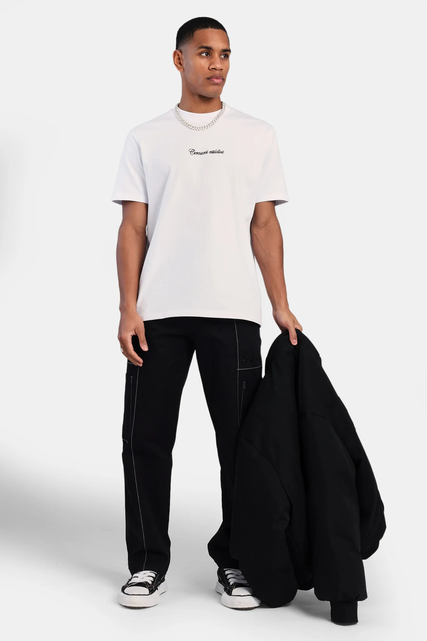 Cernucci Studios Embroidered T-Shirt - White - Image 2