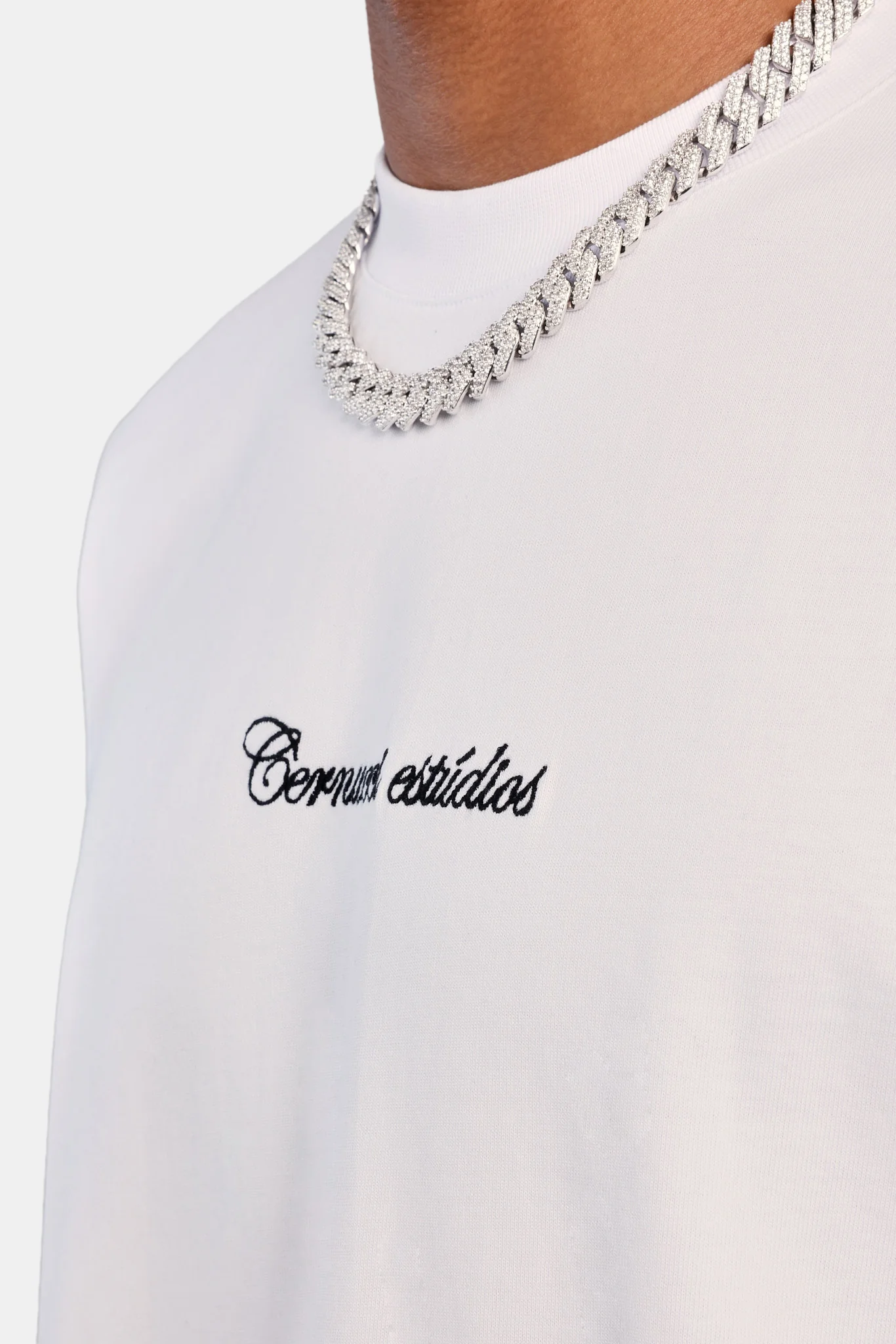 Cernucci Studios Embroidered T-Shirt - White - Image 4