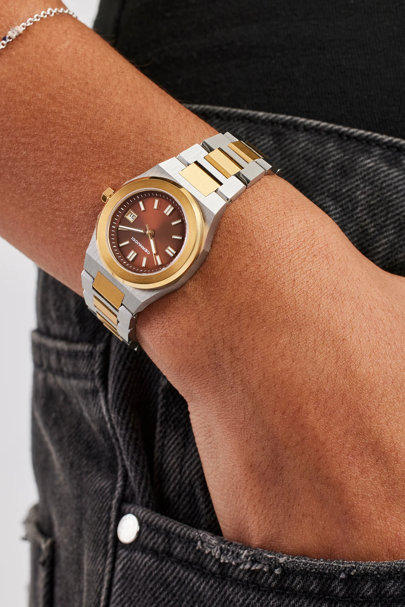 Cernucci Two Tone Watch - Silver - Image 7