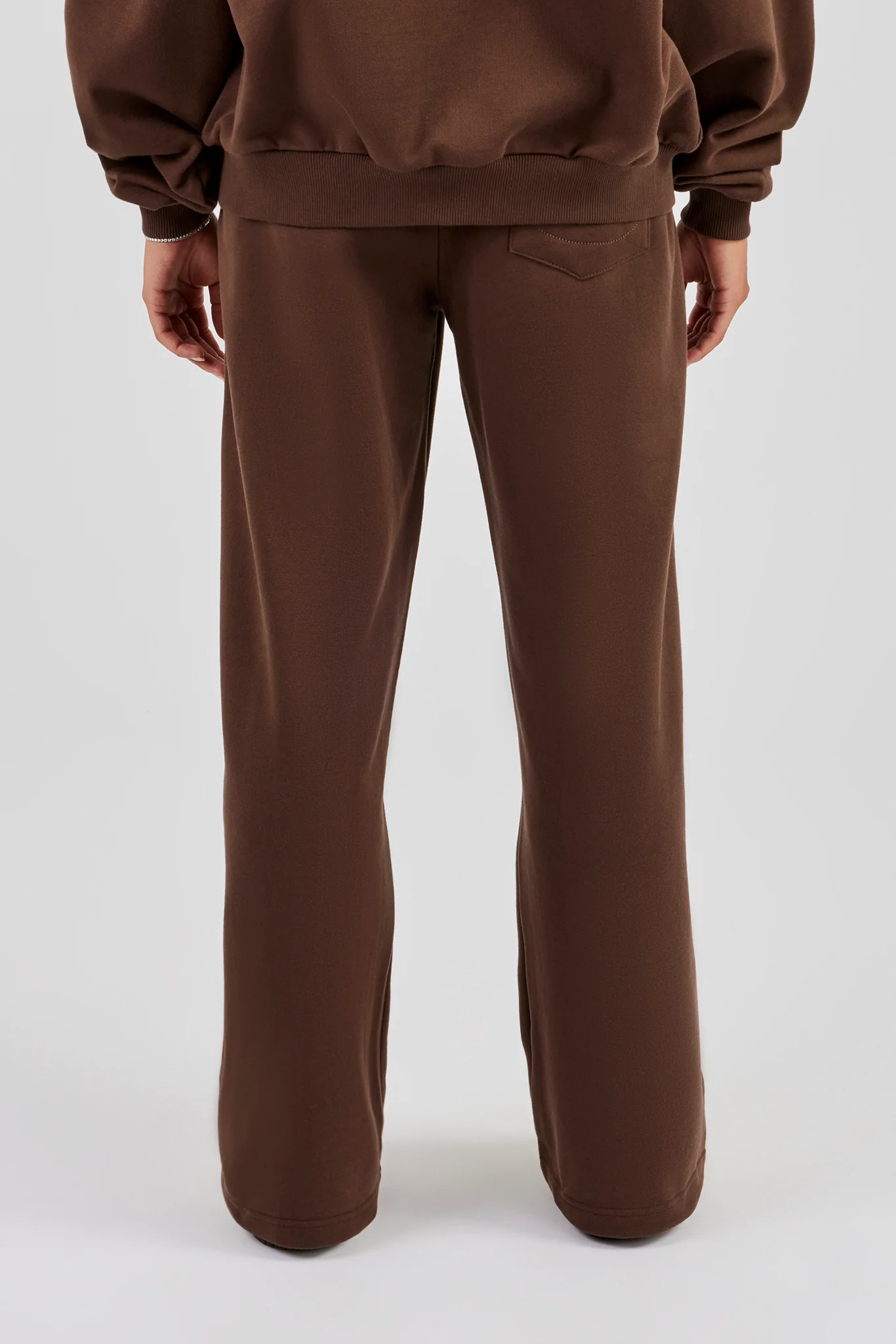 Cernucci Wide Leg Jogger - Chocolate - Image 3