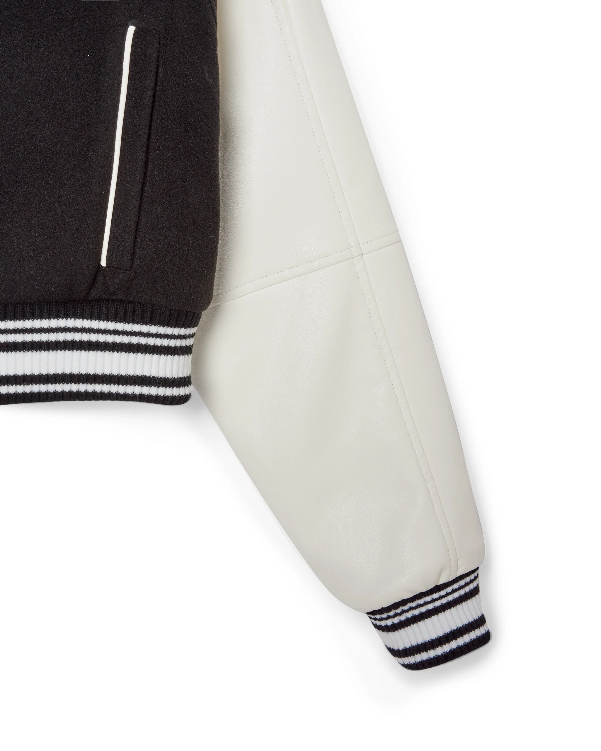 Cernucci Womens Varsity Bomber Jacket - Black - Image 6