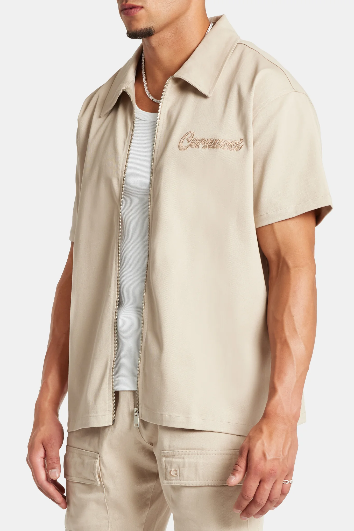 Cernucci Zip Twill Shirt - Image 3