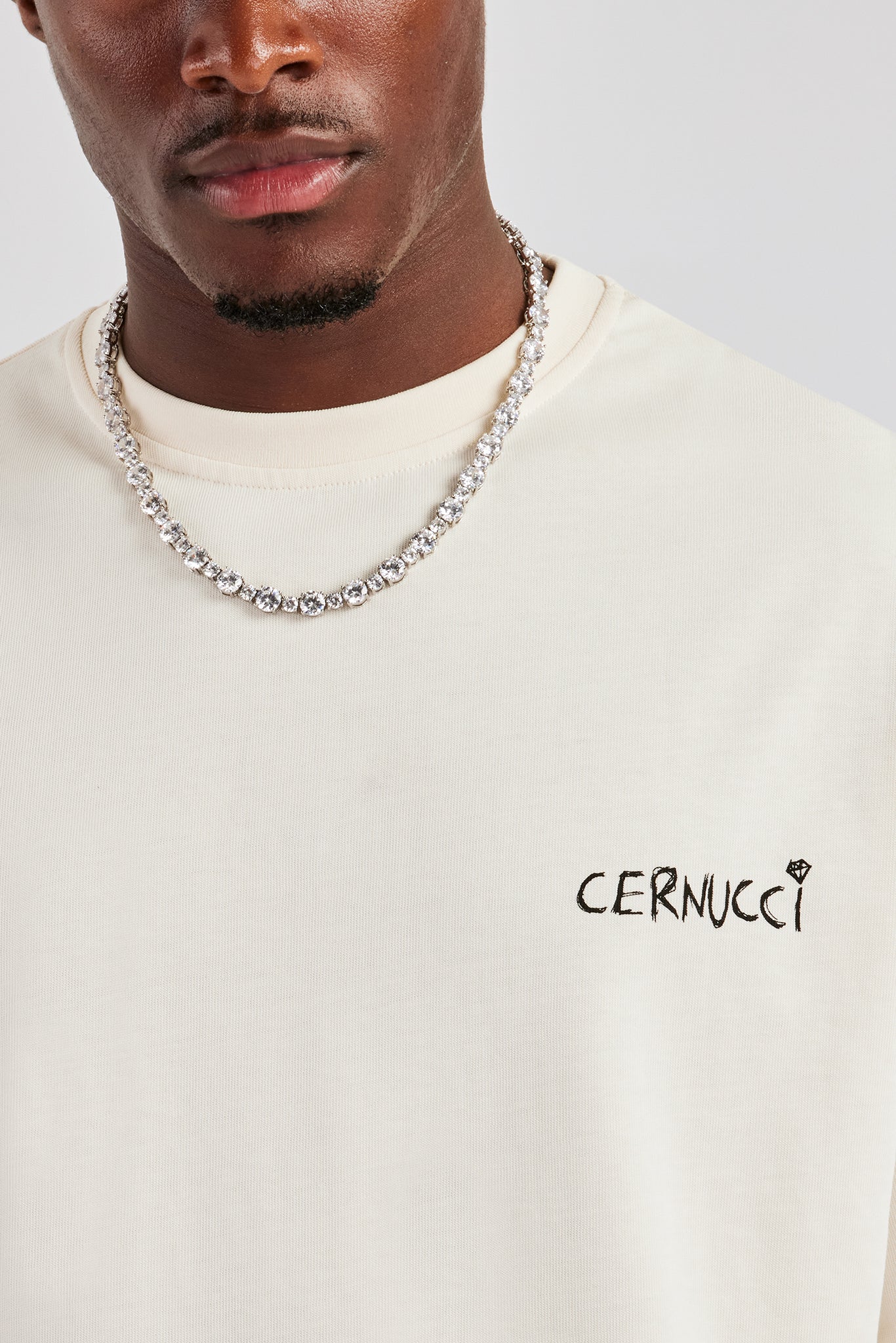 Championship Back Quote Oversized T-Shirt - Off White - Image 3