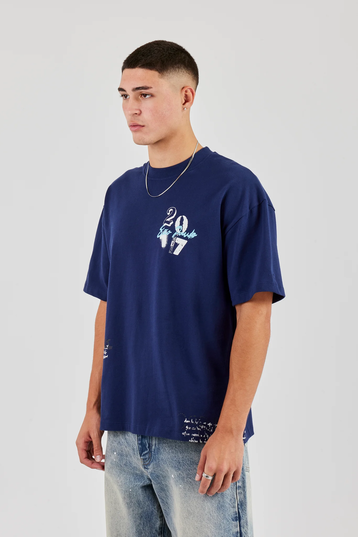 Cherub 2017 Oversized T-Shirt - Navy Blue - Image 3