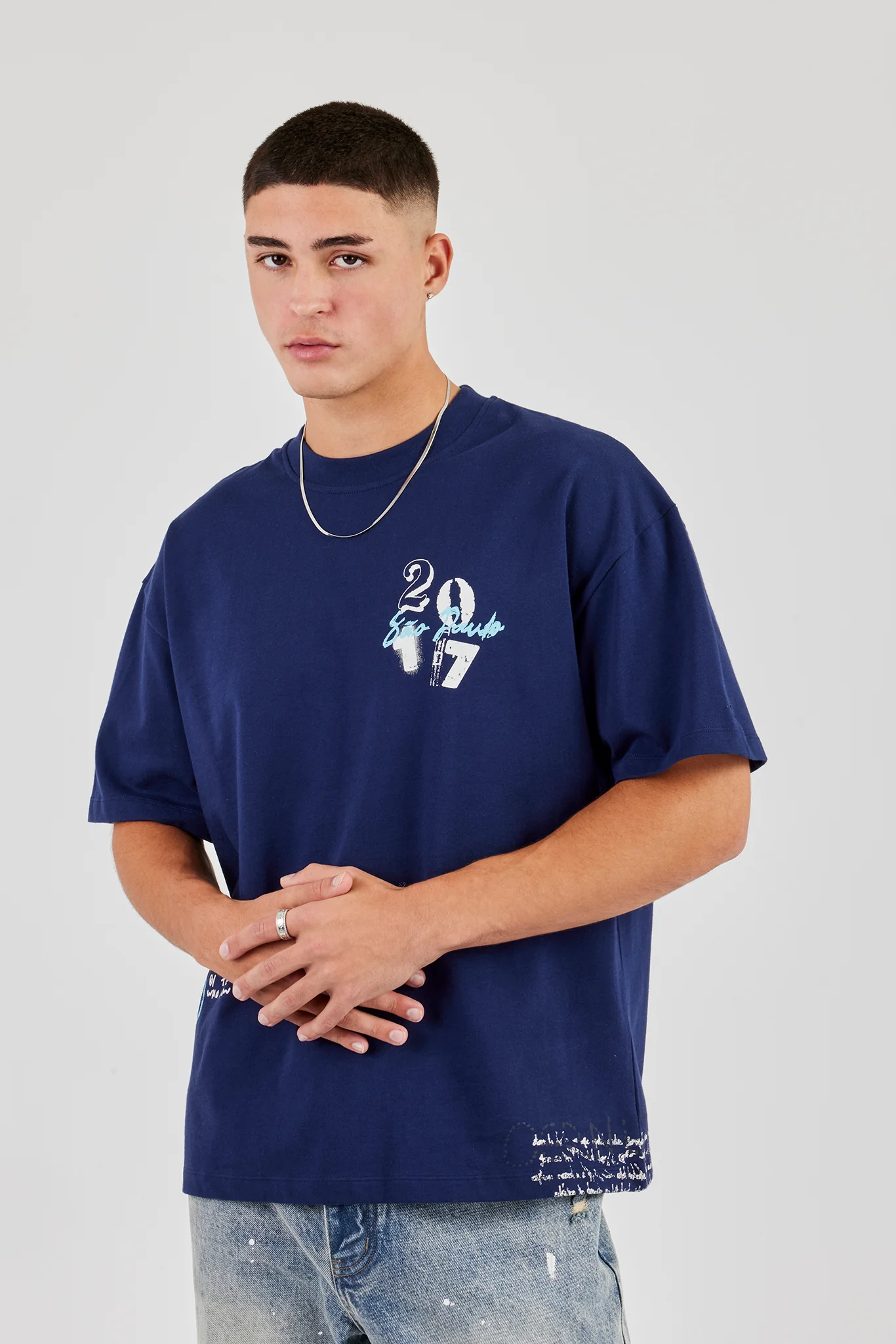 Cherub 2017 Oversized T-Shirt - Navy Blue - Image 4