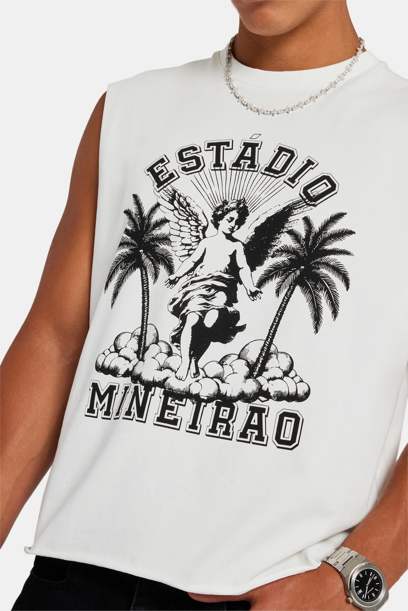 Cherub Boxy Fit Tank - White - Image 3