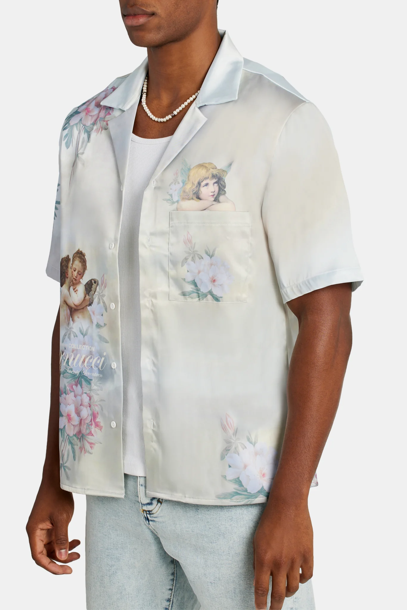 Cherub Floral Satin Shirt - Image 2