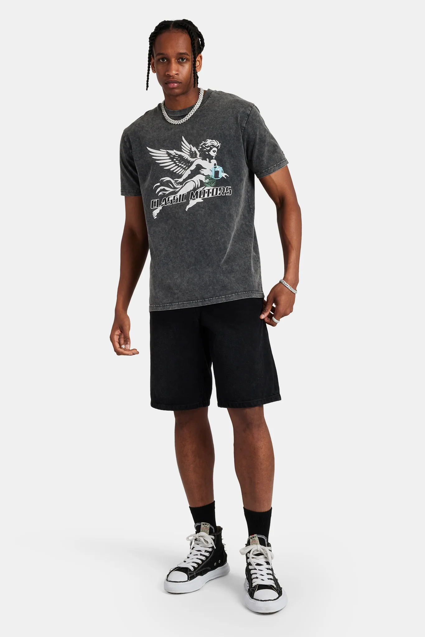 Cherub Graphic T-Shirt - Acid Wash - Image 2