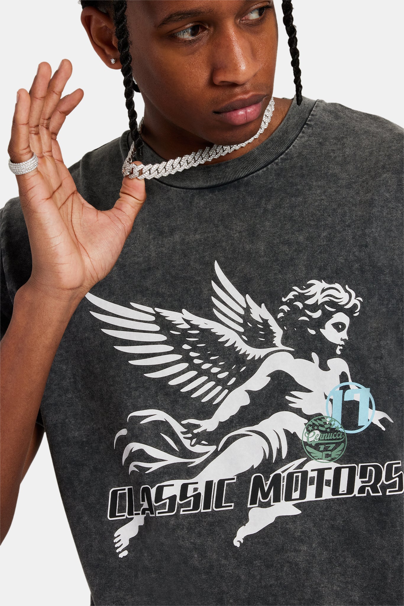 Cherub Graphic T-Shirt - Acid Wash - Image 3