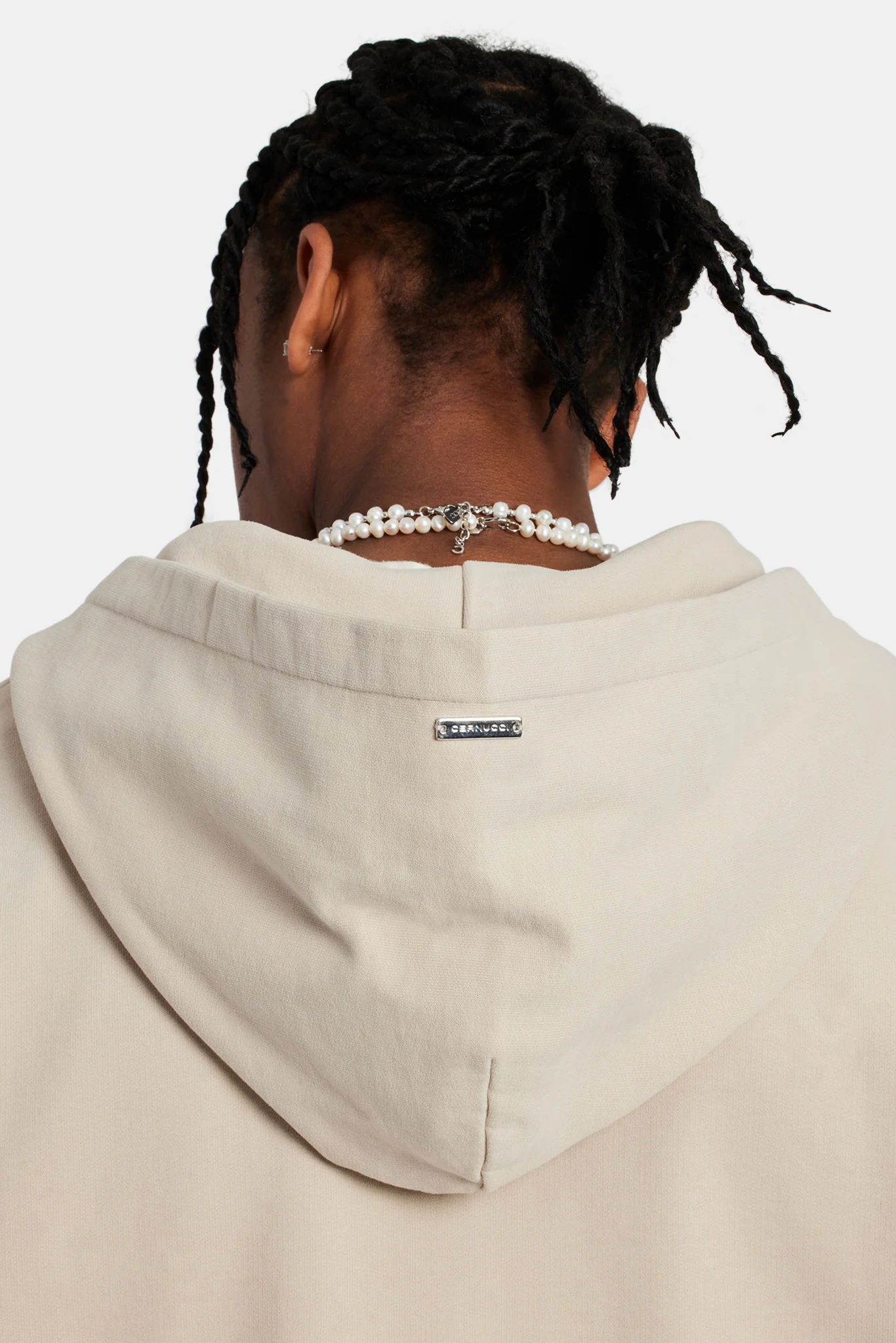 Cherub Script Zip Hoodie - Stone - Image 3