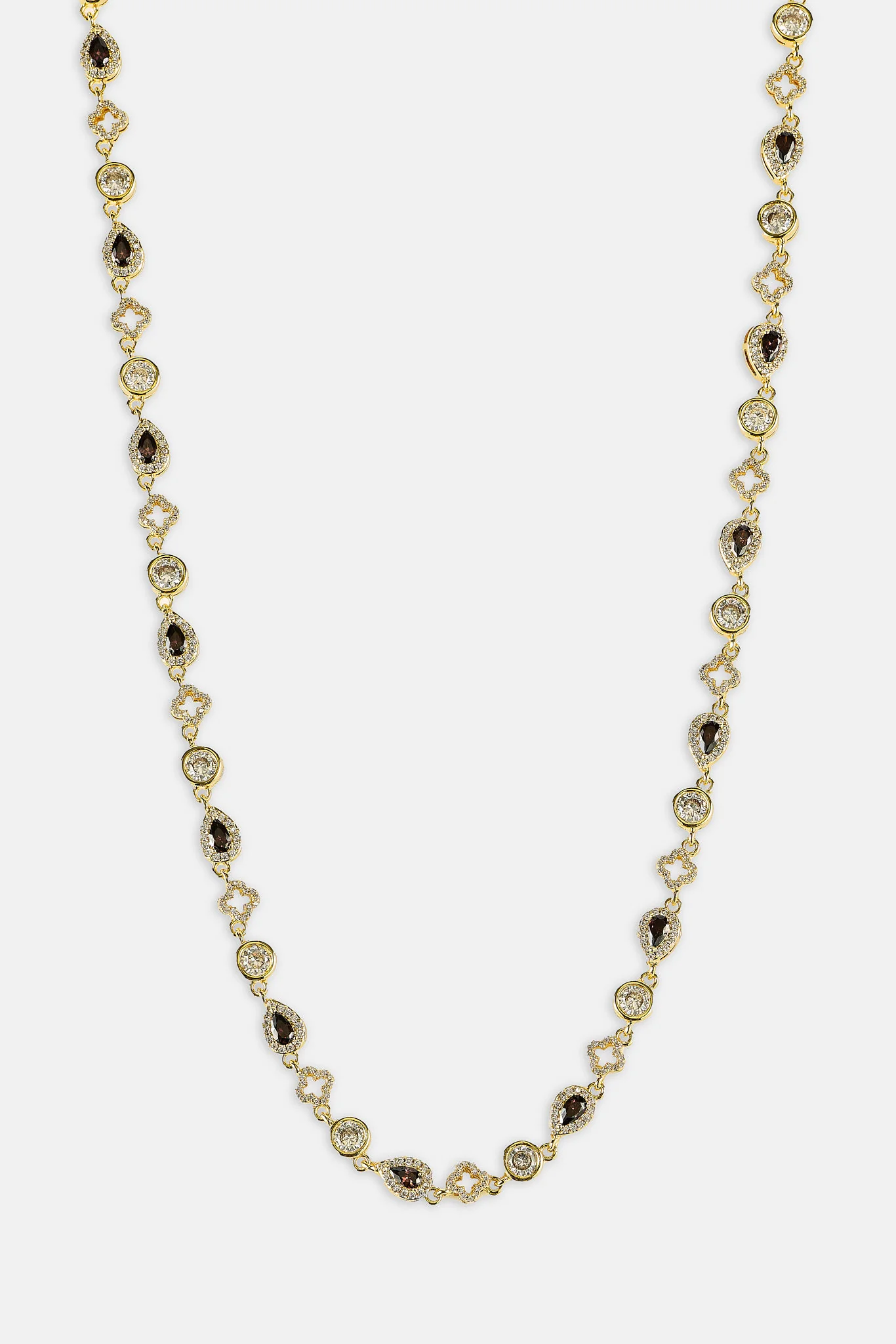 Chocolate Motif & Gemstone Chain - 6mm - Gold - Image 2