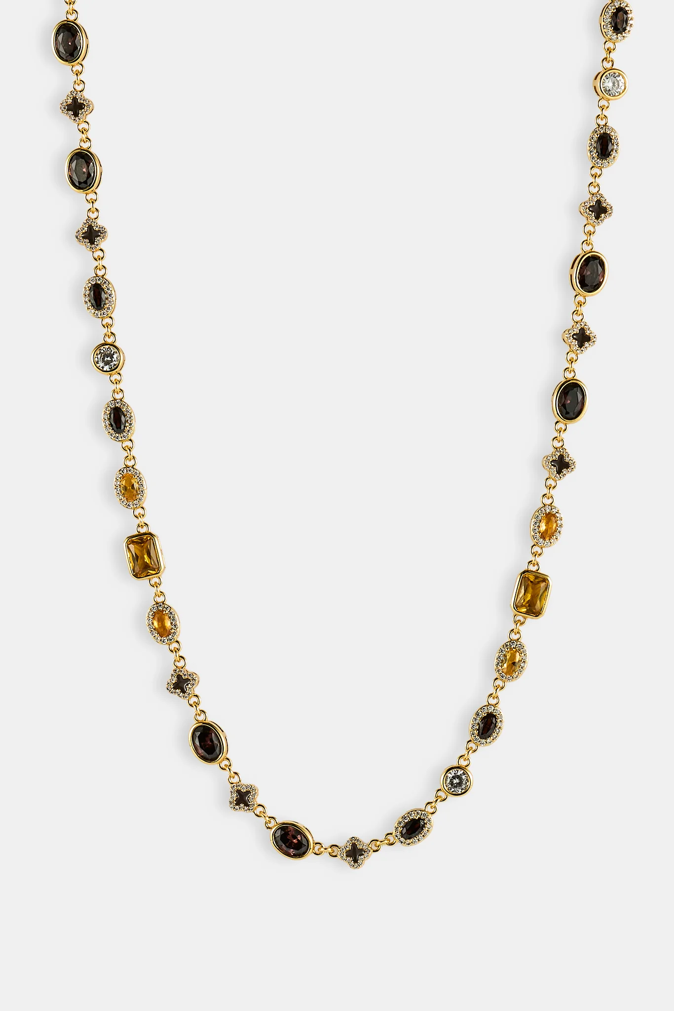 Chocolate Motif Multi Gemstone Chain - 6mm - Image 2