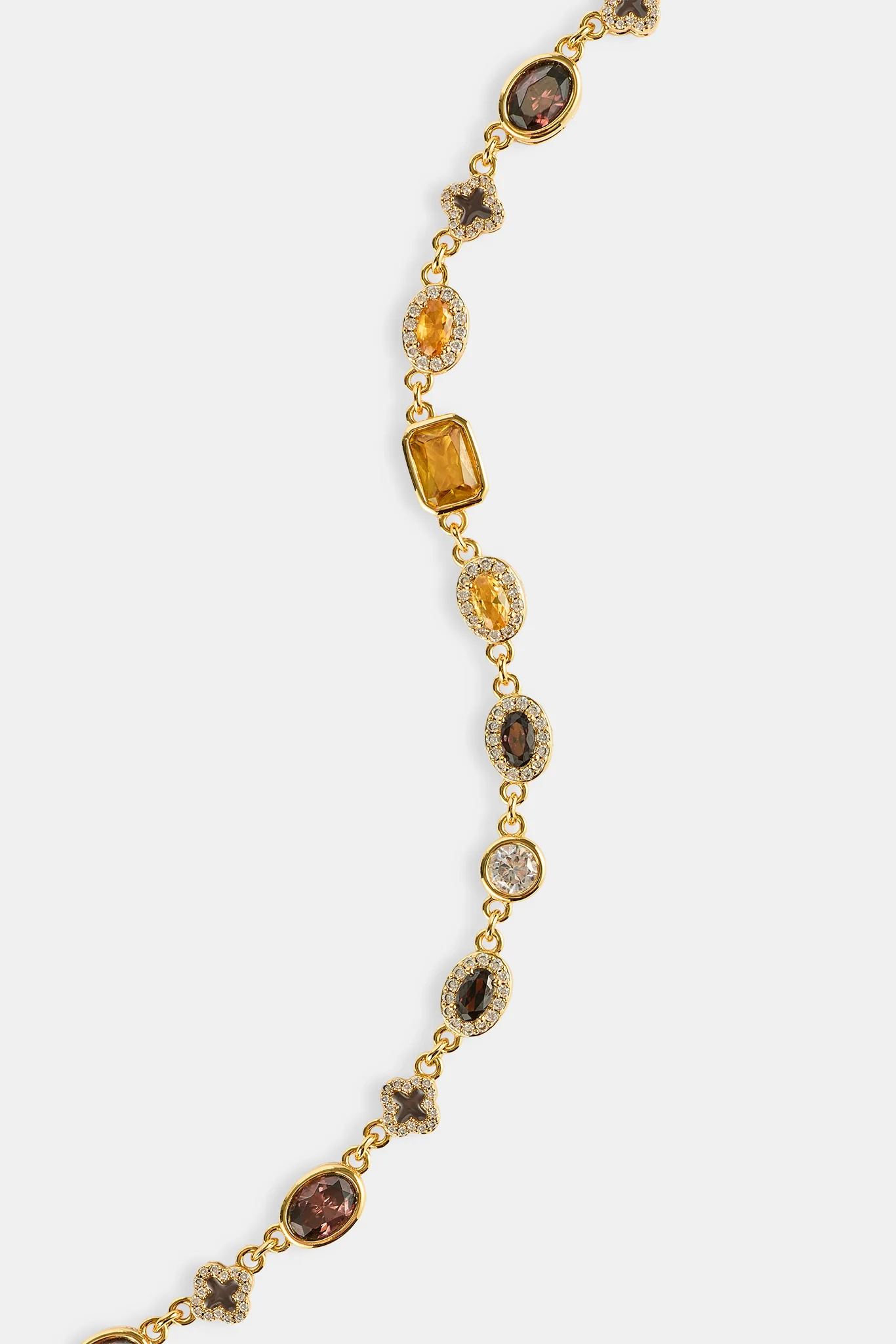 Chocolate Motif Multi Gemstone Chain - 6mm - Image 4