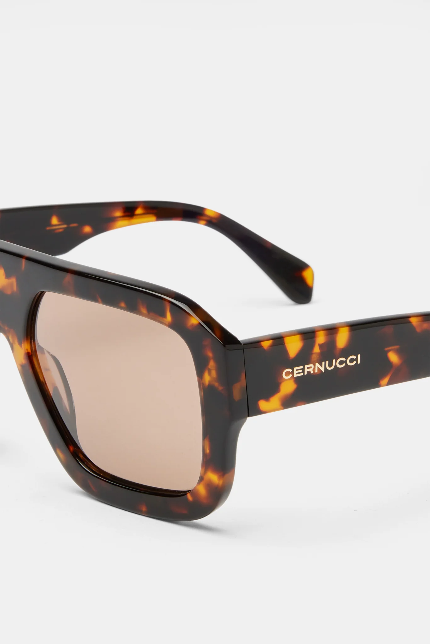 Chunky Aviator Sunglasses - Tortoise - Image 2