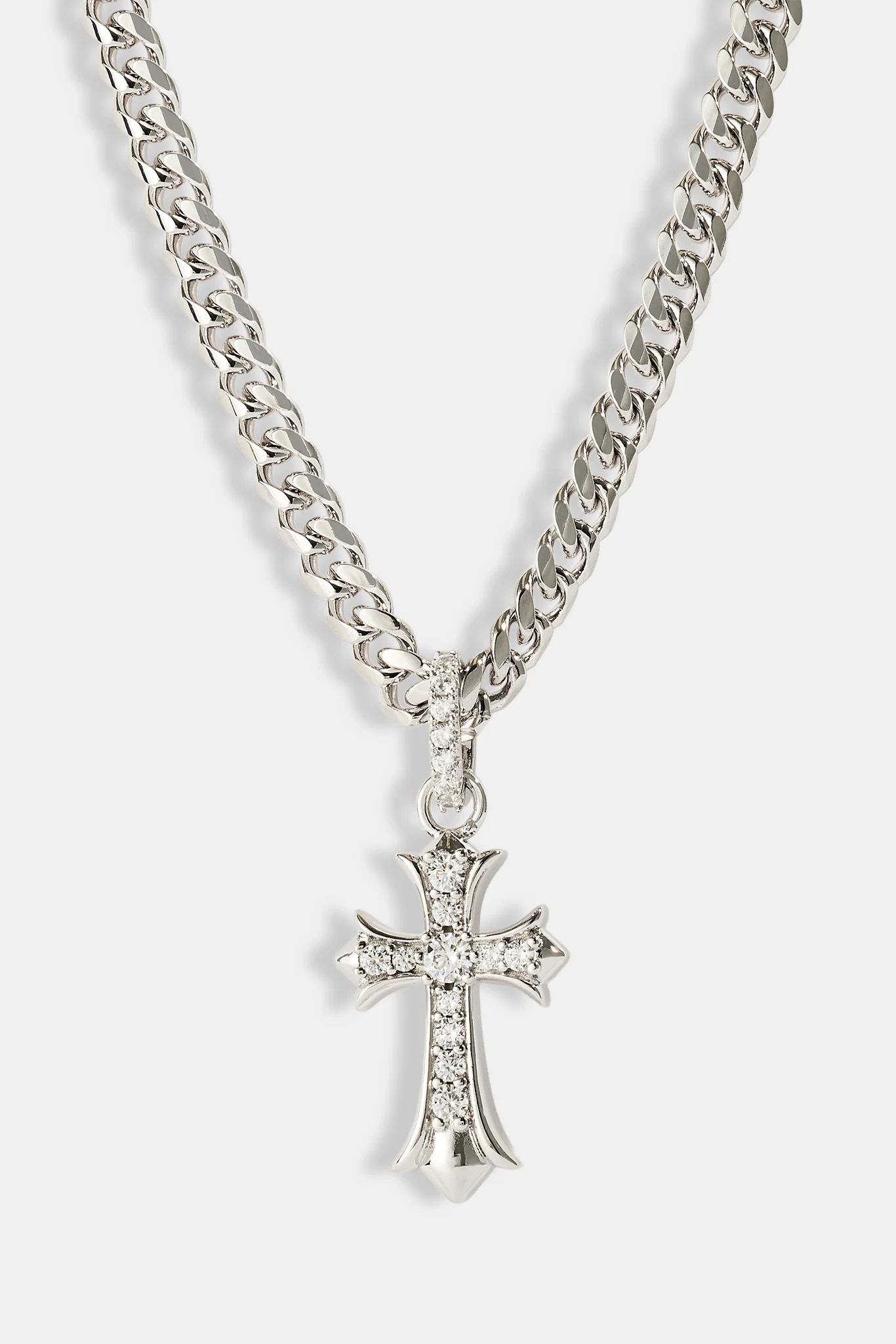 Chunky Cross Polished Cuban Chain - 5mm