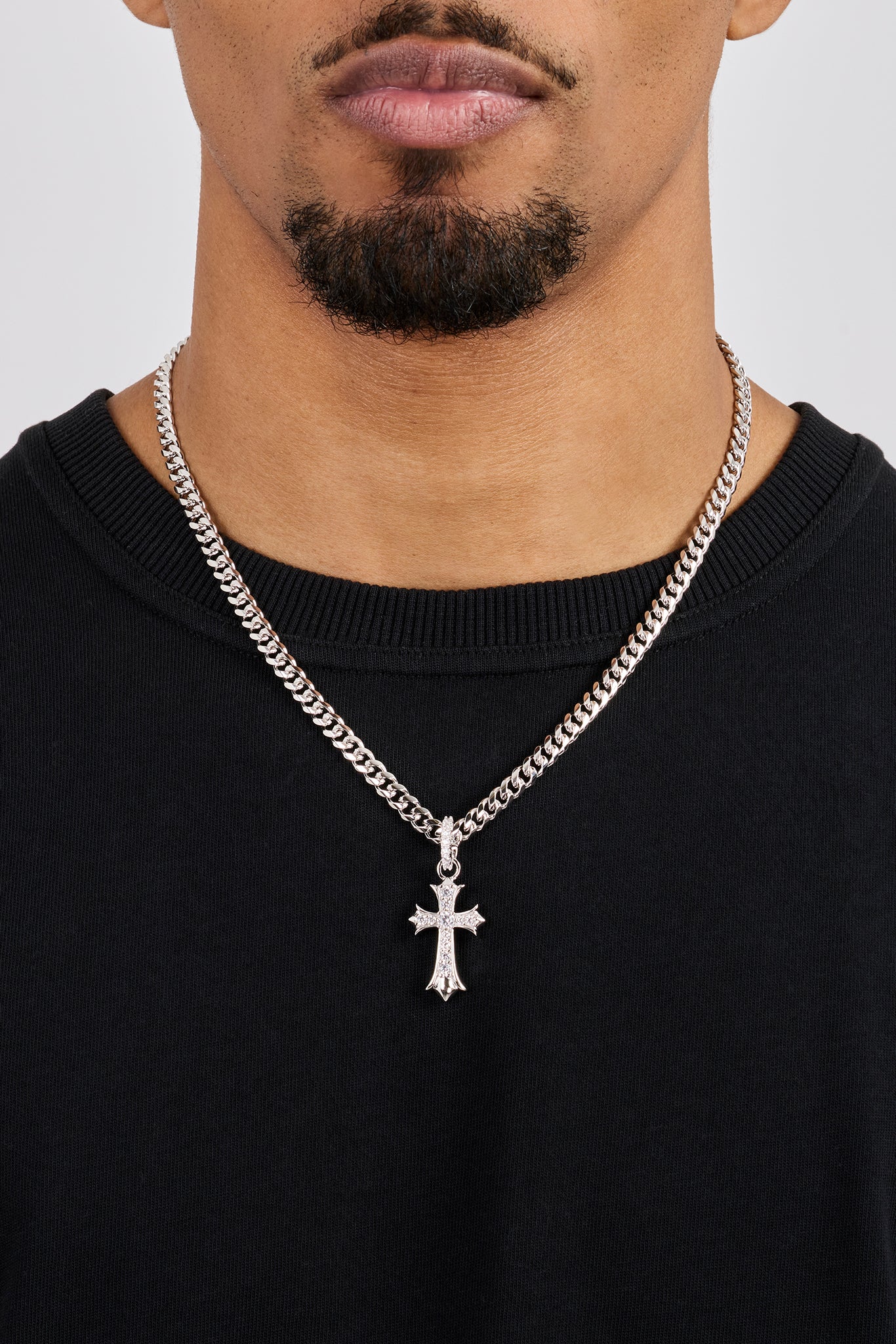 Chunky Cross Polished Cuban Chain - 5mm - Image 2
