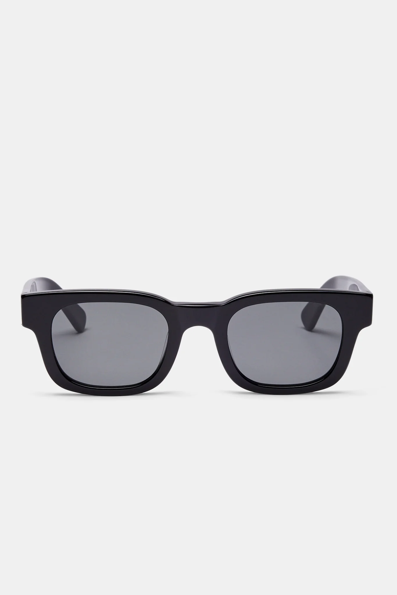 Classic Square Acetate Sunglasses - Black - Image 3