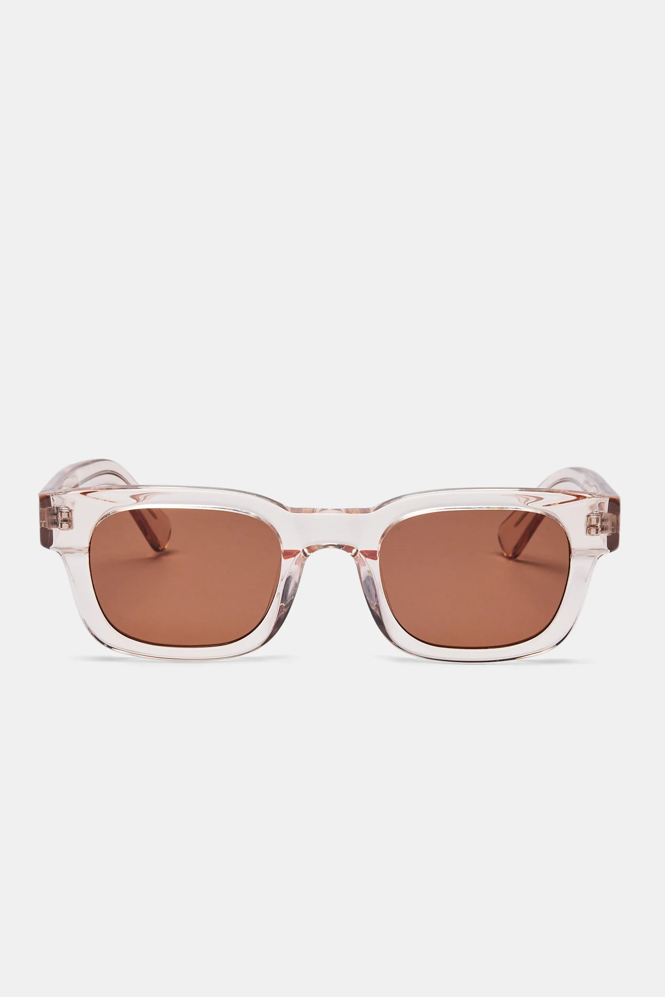 Classic Square Acetate Sunglasses - Transparent Brown - Image 5