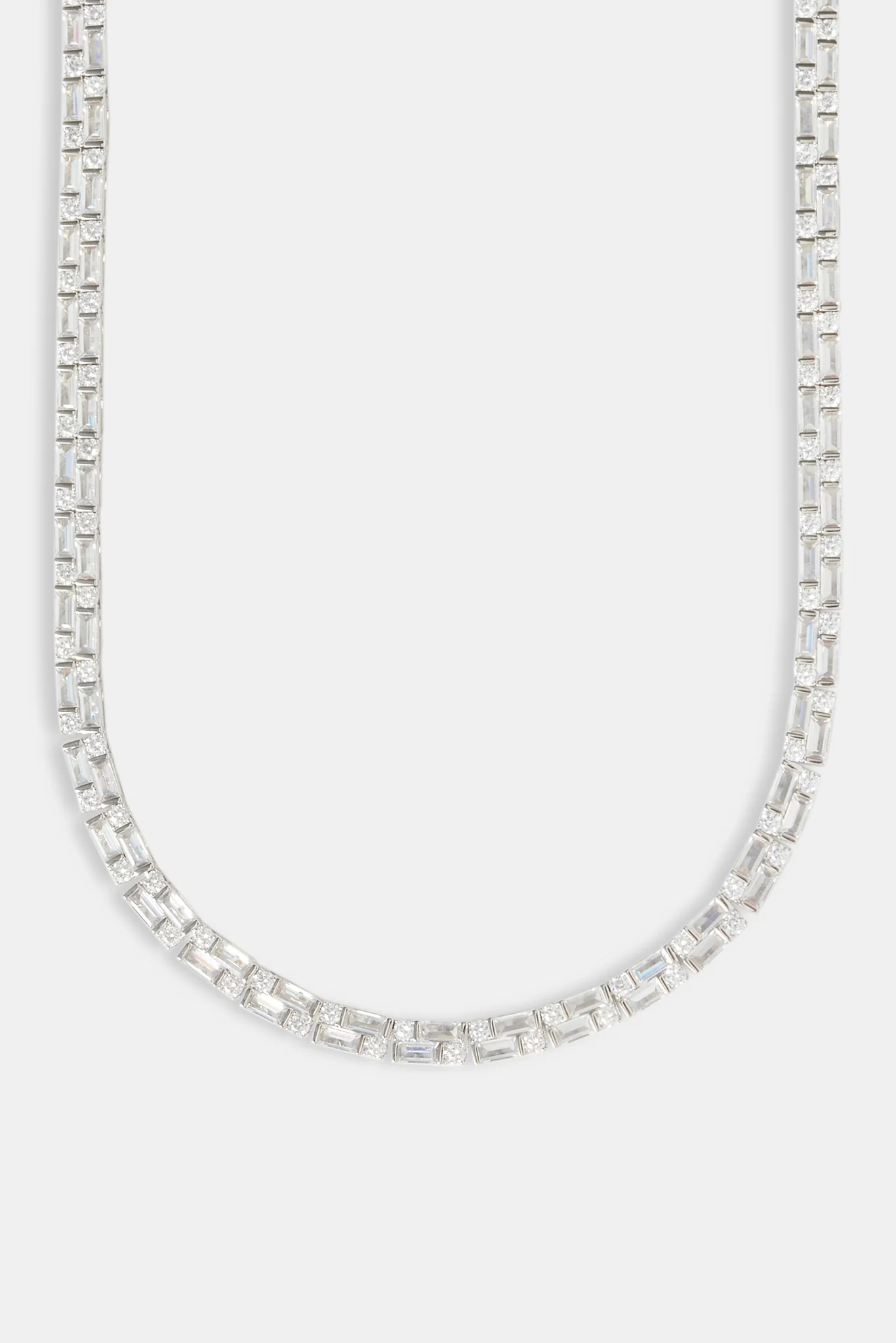 Clear Double Baguette Stone Tennis Chain - 6mm - Image 2