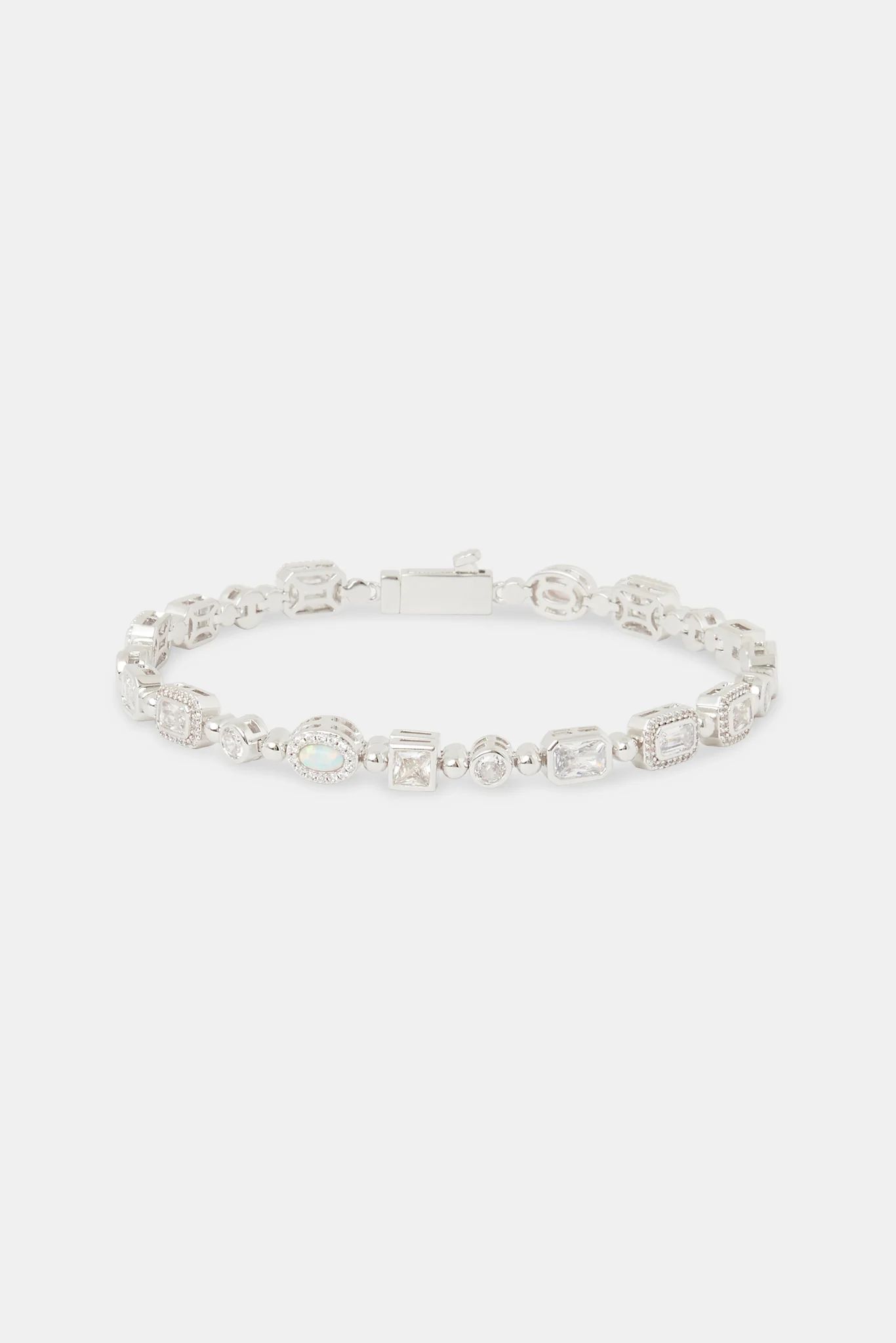 Clear Micro Multi Gemstone & Opal Bracelet - 6mm - Image 2