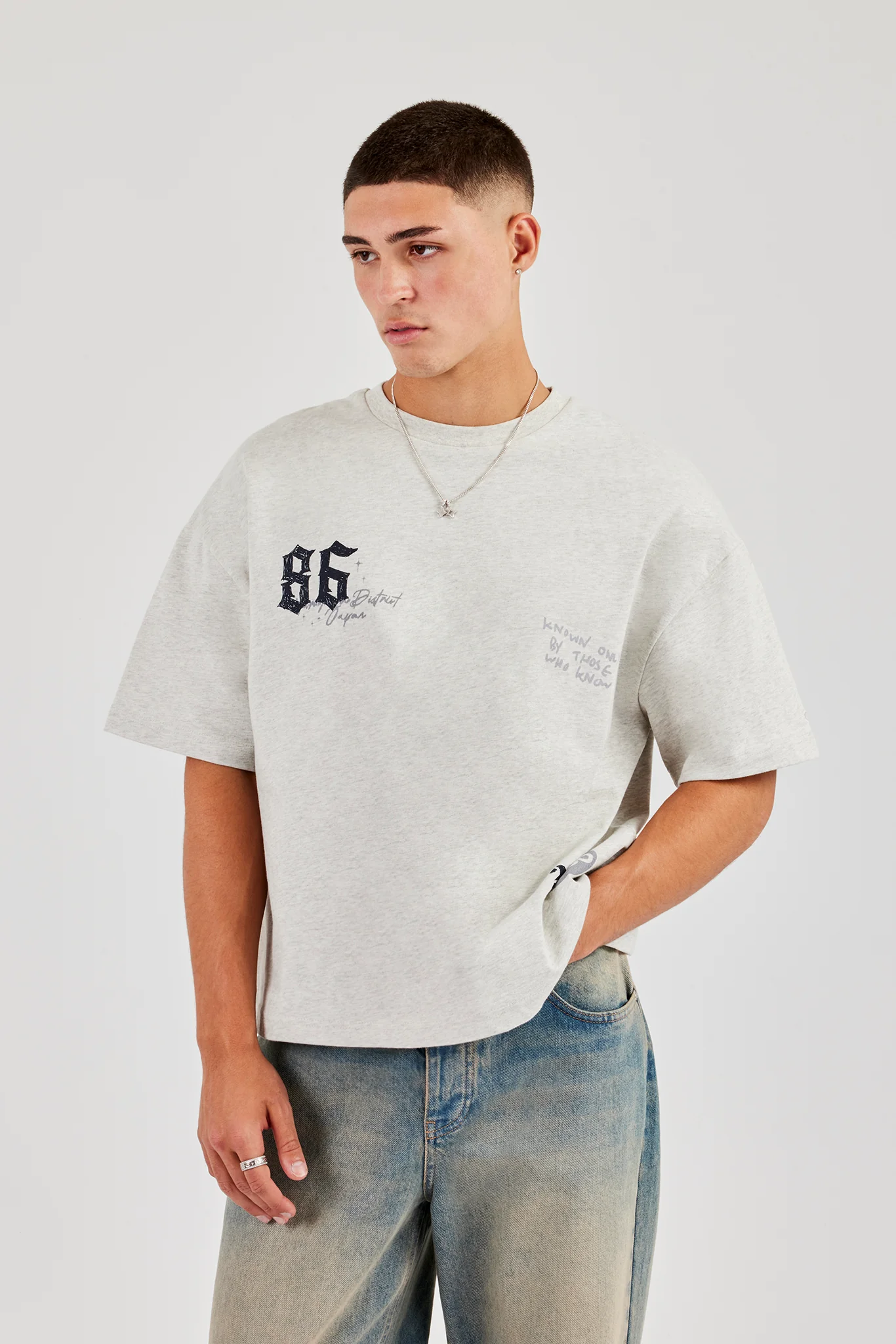 CN Boxy T-Shirt - Ash Grey - Image 3