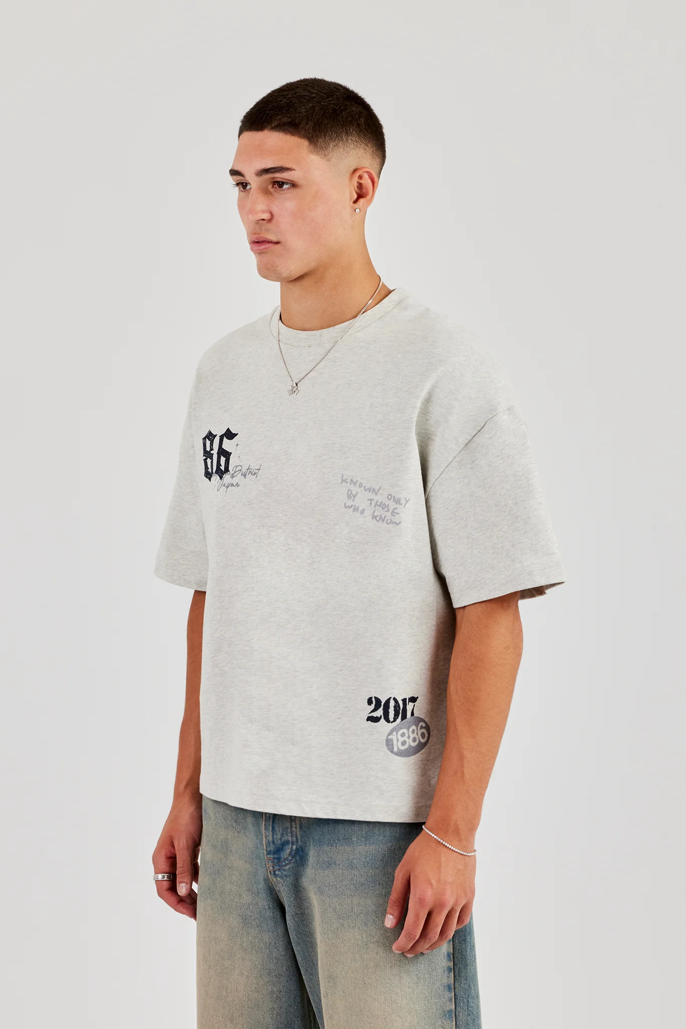CN Boxy T-Shirt - Ash Grey - Image 4
