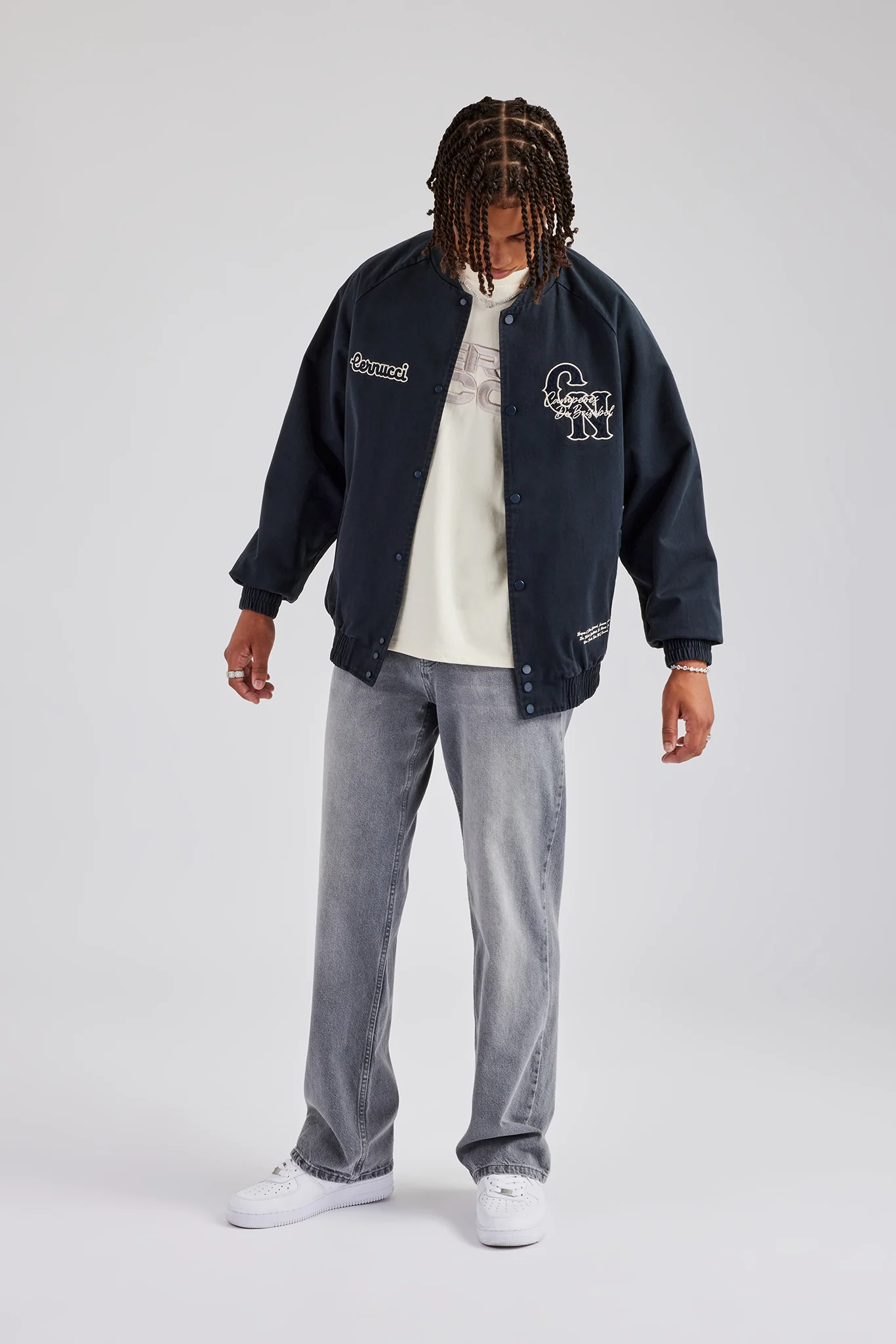 CN Twill Bomber Jacket - Navy - Image 2