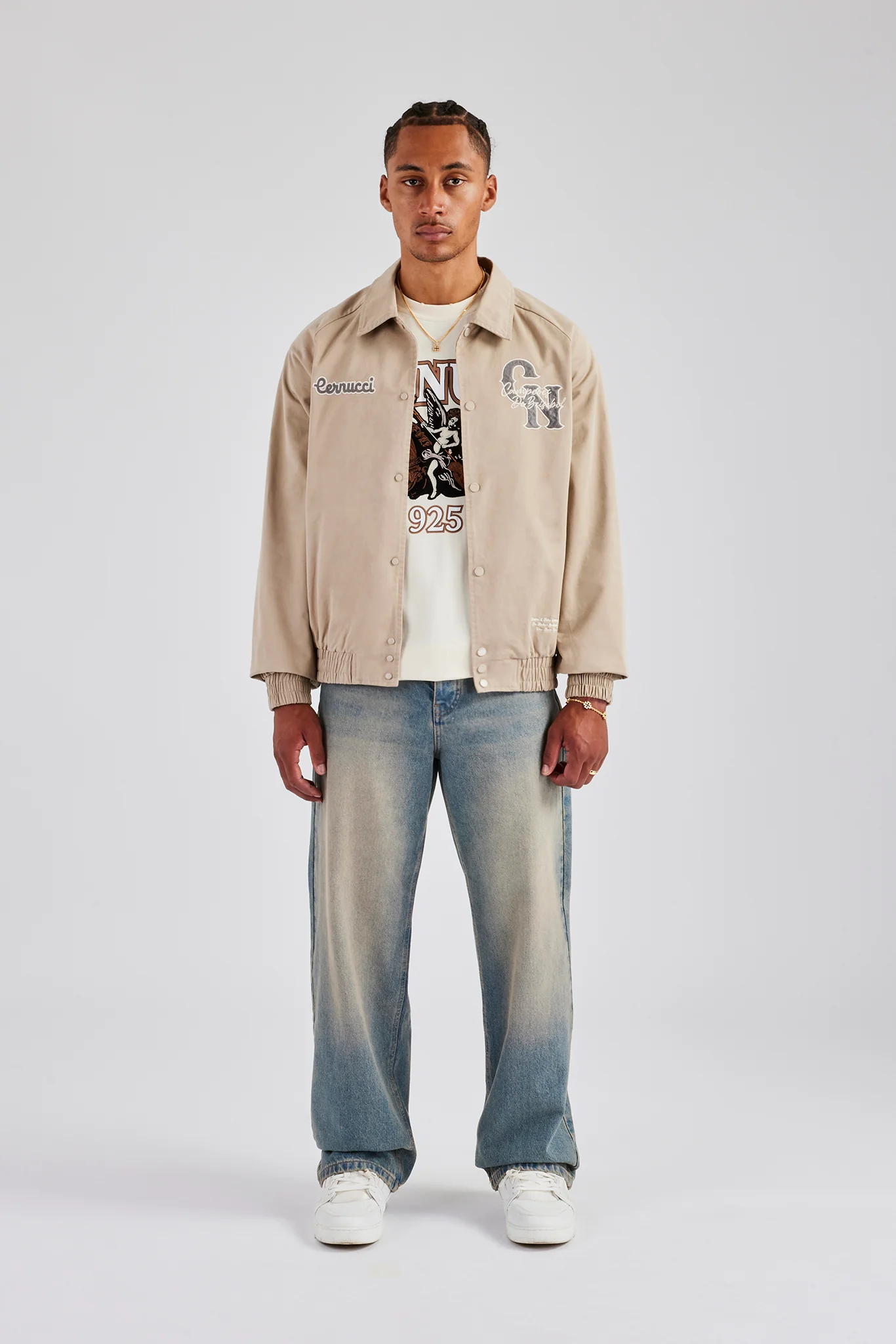 CN Twill Harrington Jacket - Beige - Image 3