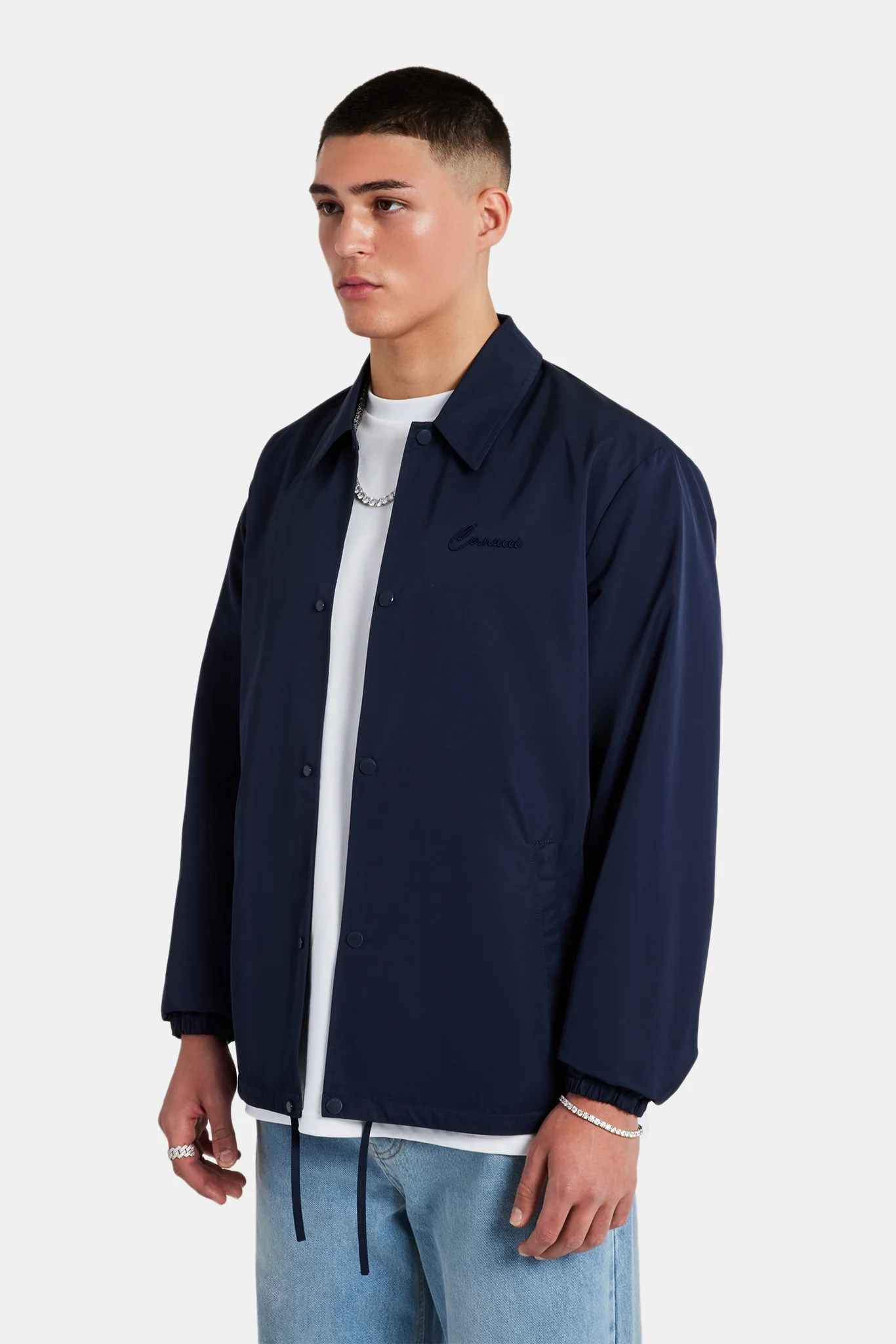 Coach Jacket - Navy - Image 3