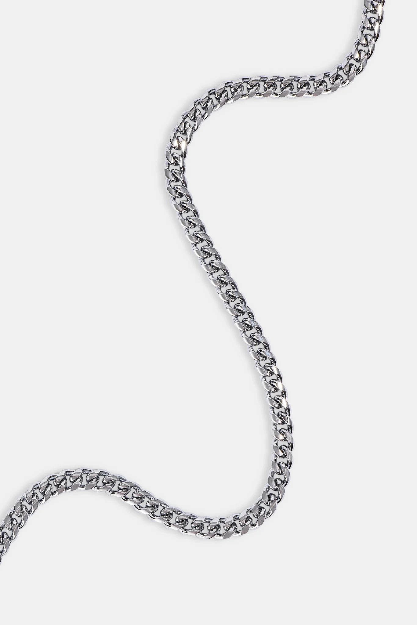 Compass Pendant & 5mm Miami Cuban Necklace - White - Image 5