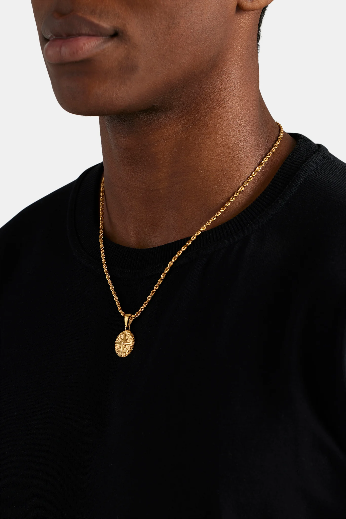 Compass Pendant - 20mm - Gold - Image 3
