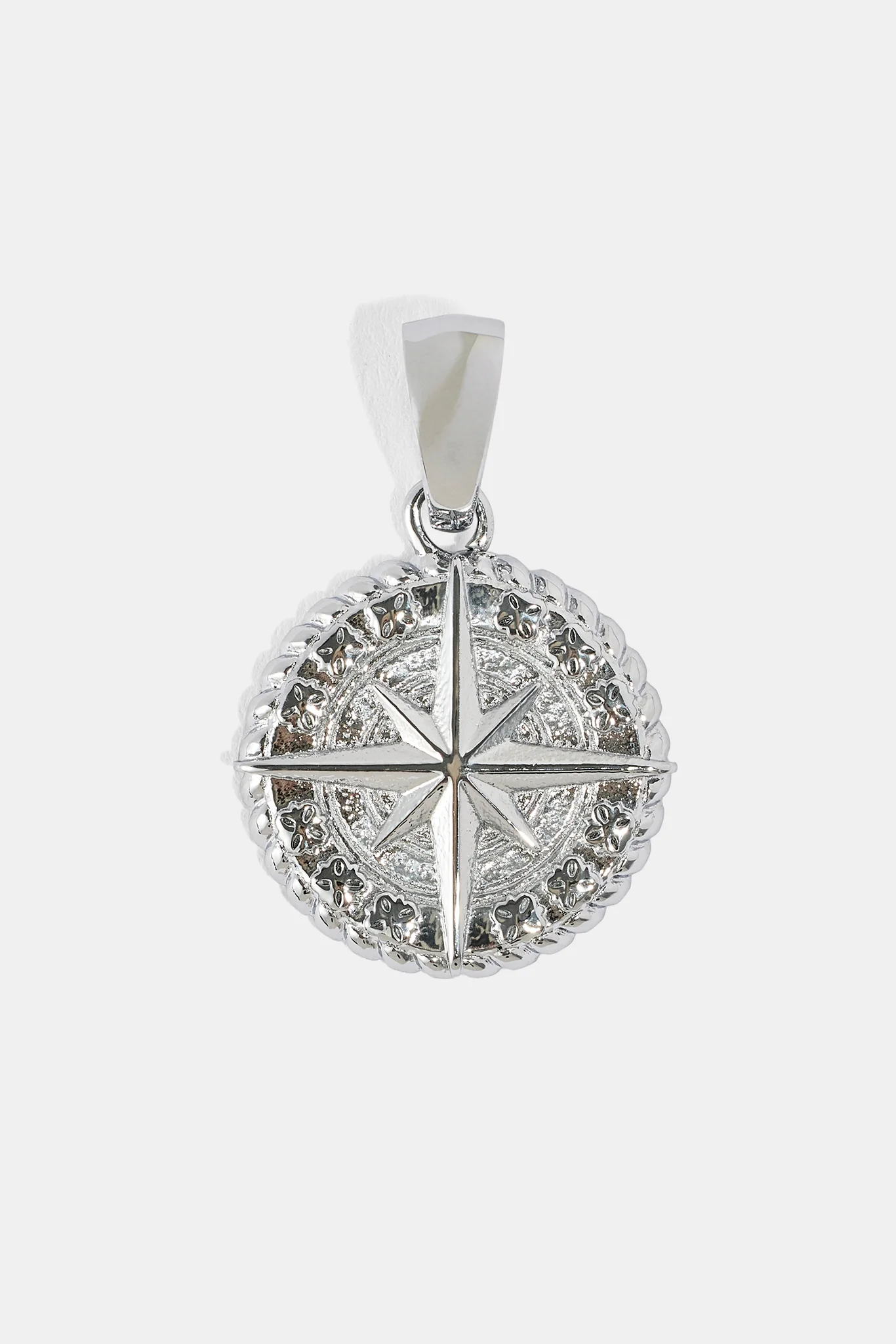 Compass Pendant - 20mm - White