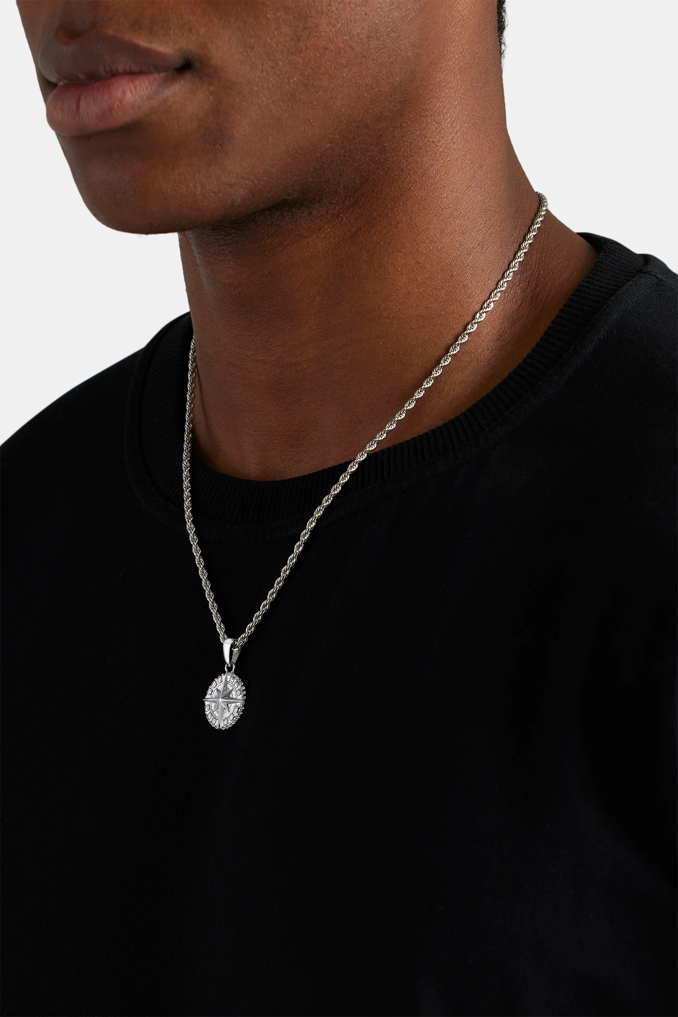 Compass Pendant - 20mm - White - Image 4