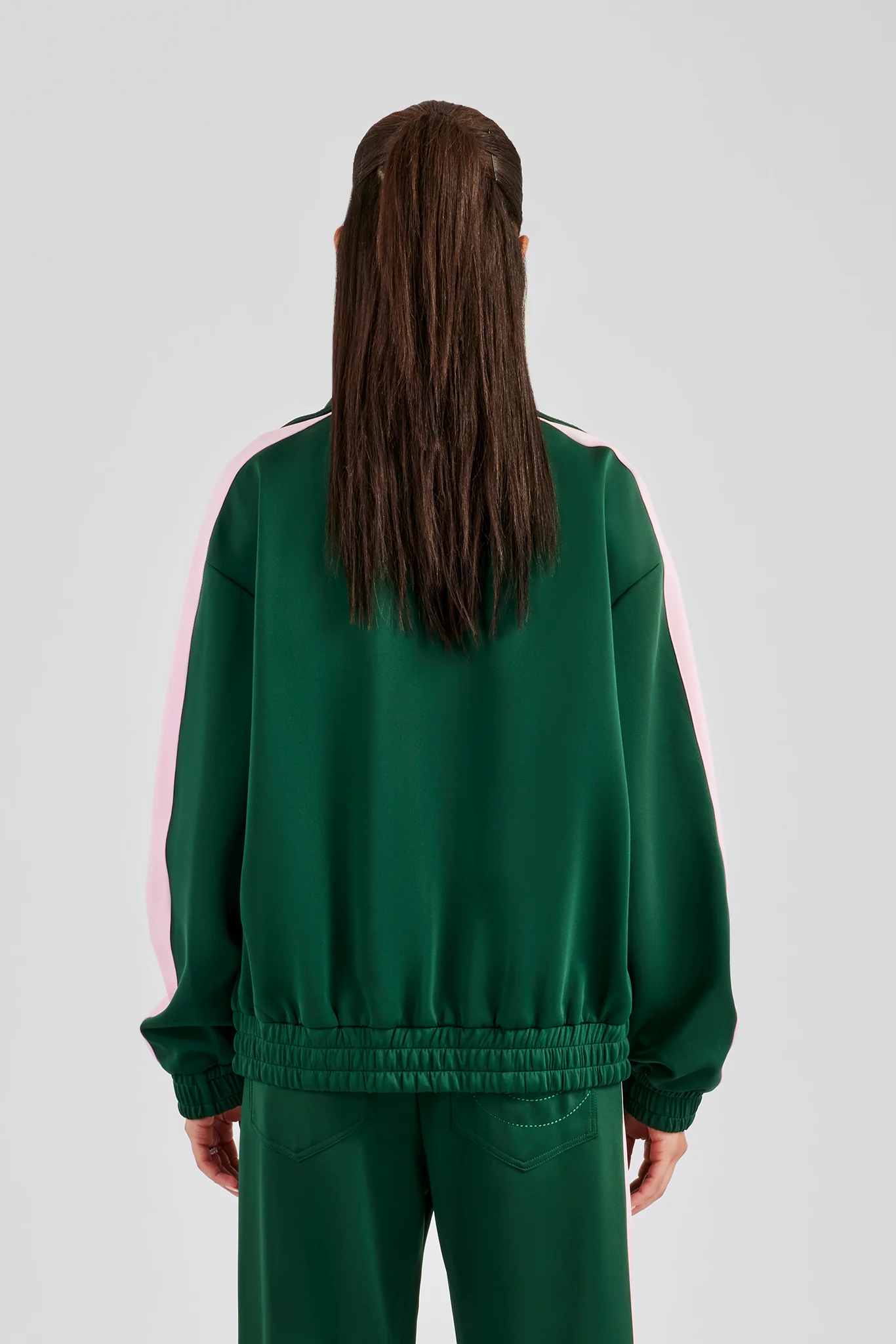 Contrast Panel Track Jacket - Green - Image 8